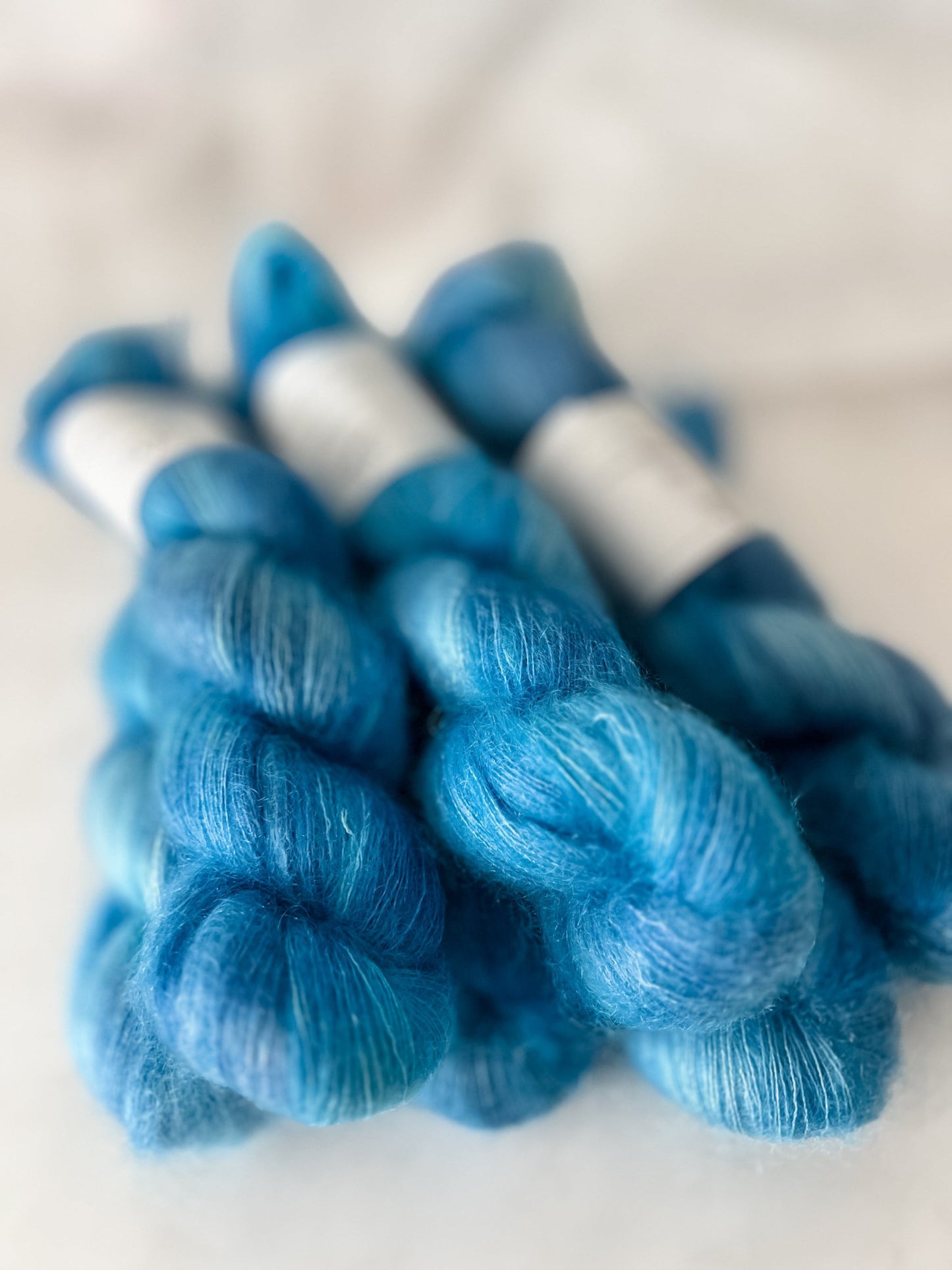Ice Dance - Mohair Mist - Hand Dyed Yarn - Variegated Yarn