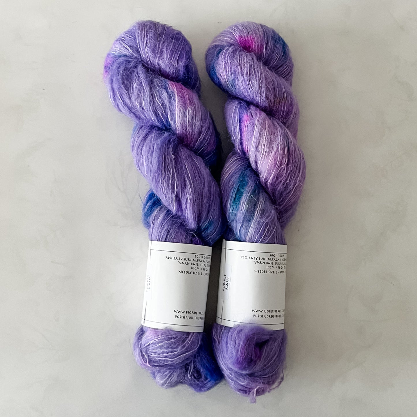 Purple Rain - Suri Squish - Hand Dyed Yarn - Variegated Yarn