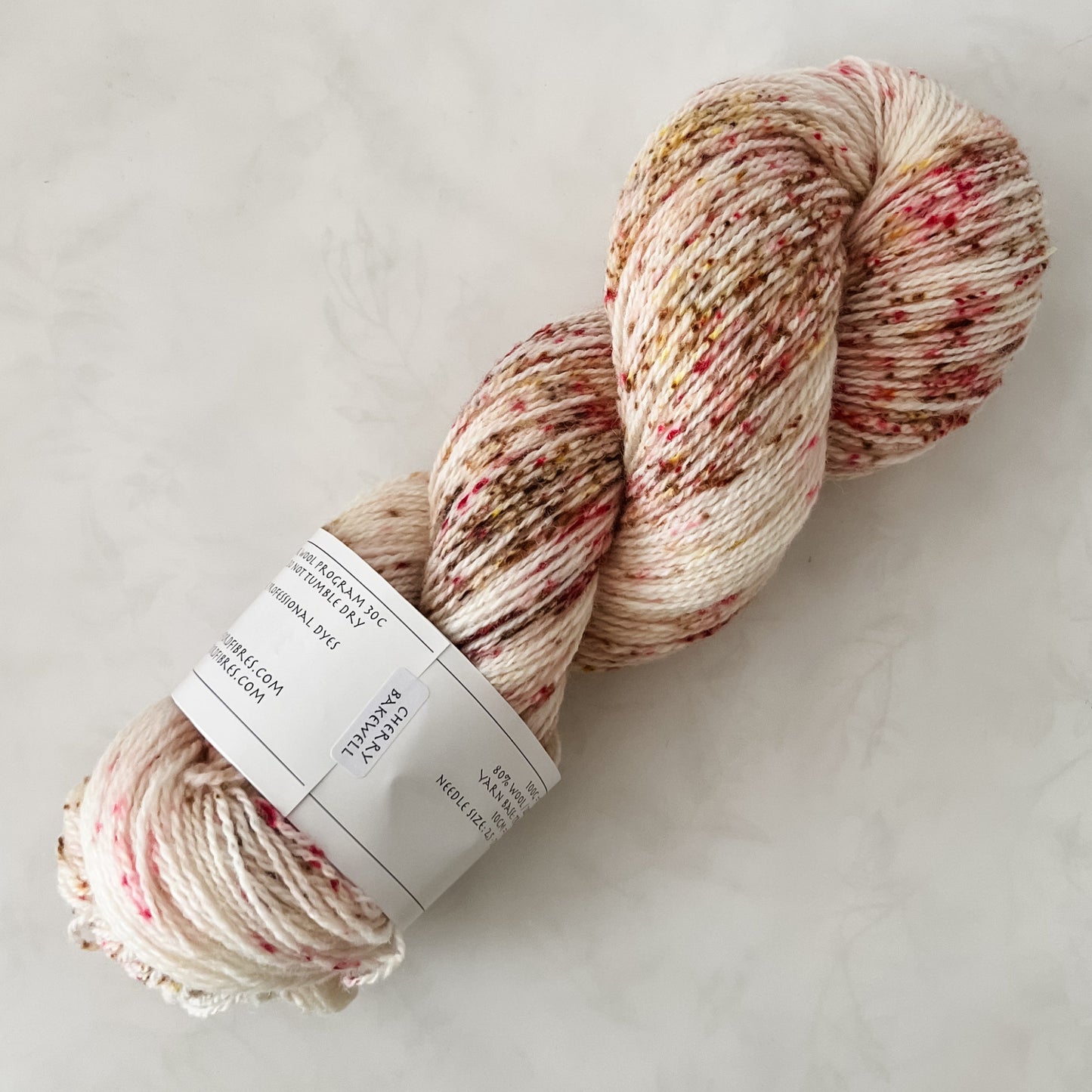 Cherry Bakewell - Trollfjord sock - Variegated Yarn - Hand dyed yarn