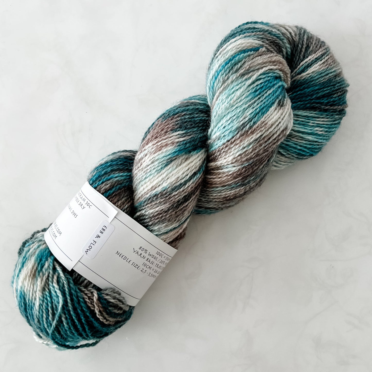 Ebb & Flow - Trollfjord sock - Variegated Yarn - Hand dyed yarn