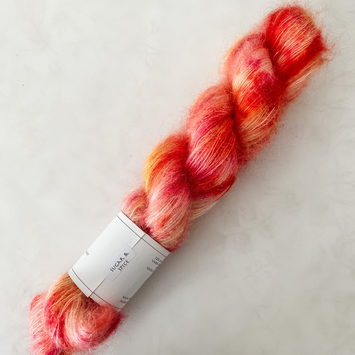 Sugar & Spice - Mohair Mist - Hand Dyed Yarn - Variegated Yarn