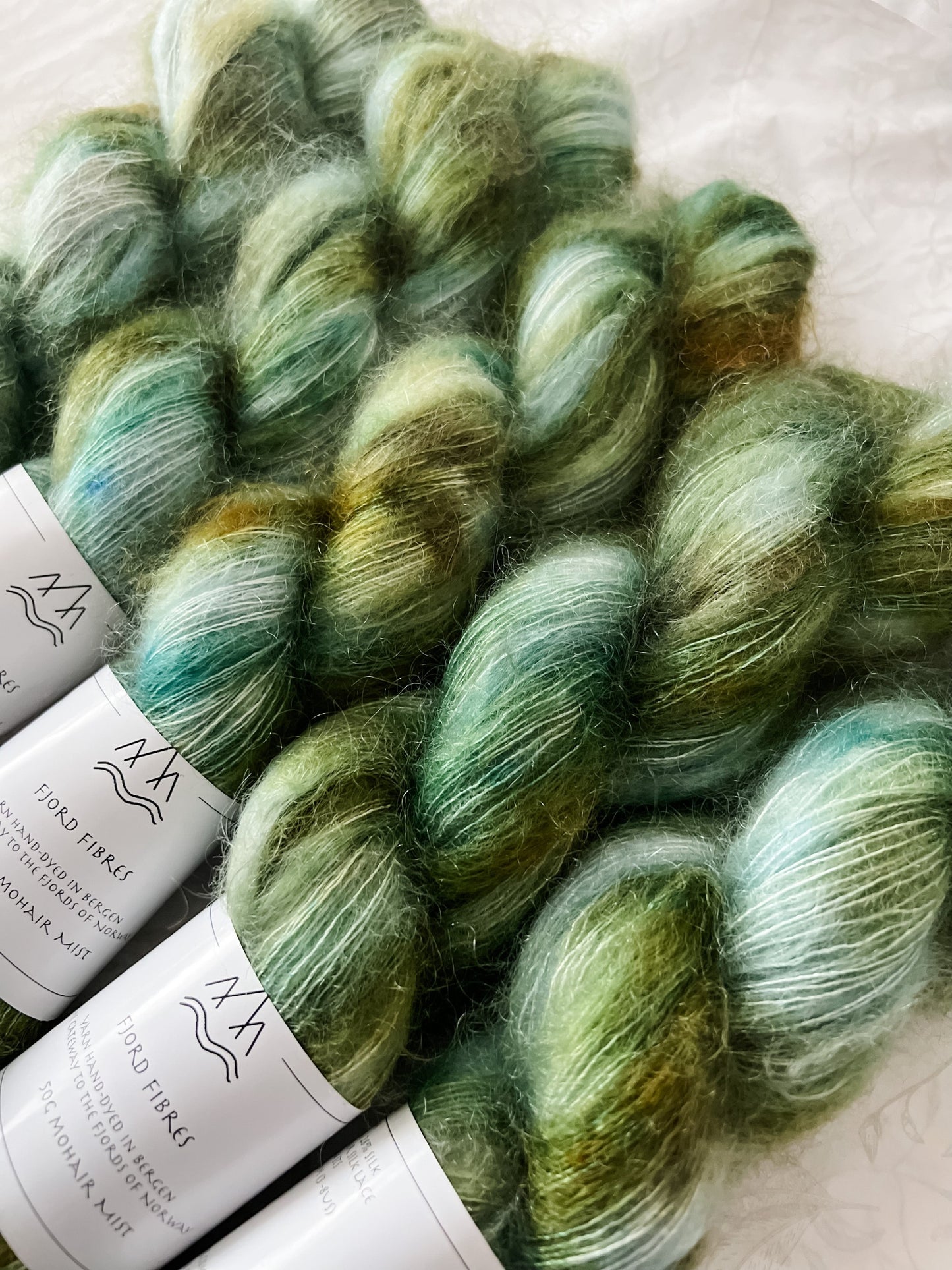 Fjellbekk - Mohair Mist - Hand Dyed Yarn - Variegated Yarn