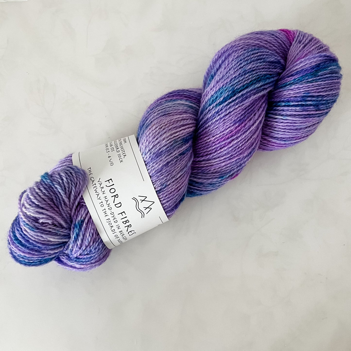 Purple Rain - Trollfjord sock - Hand Dyed Yarn - Variegated Yarn