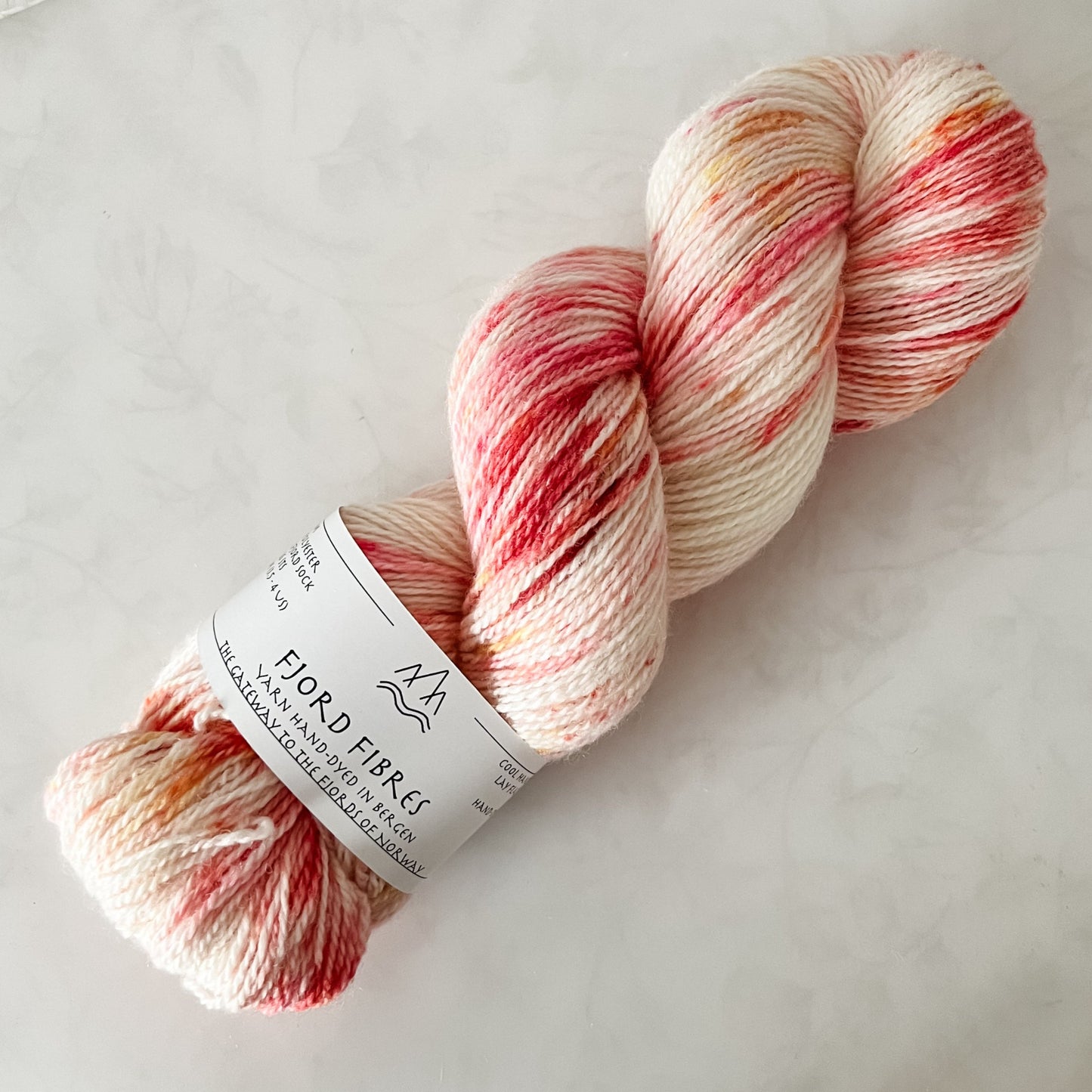 Peach Melba - Trollfjord sock - Hand Dyed Yarn - Variegated Yarn