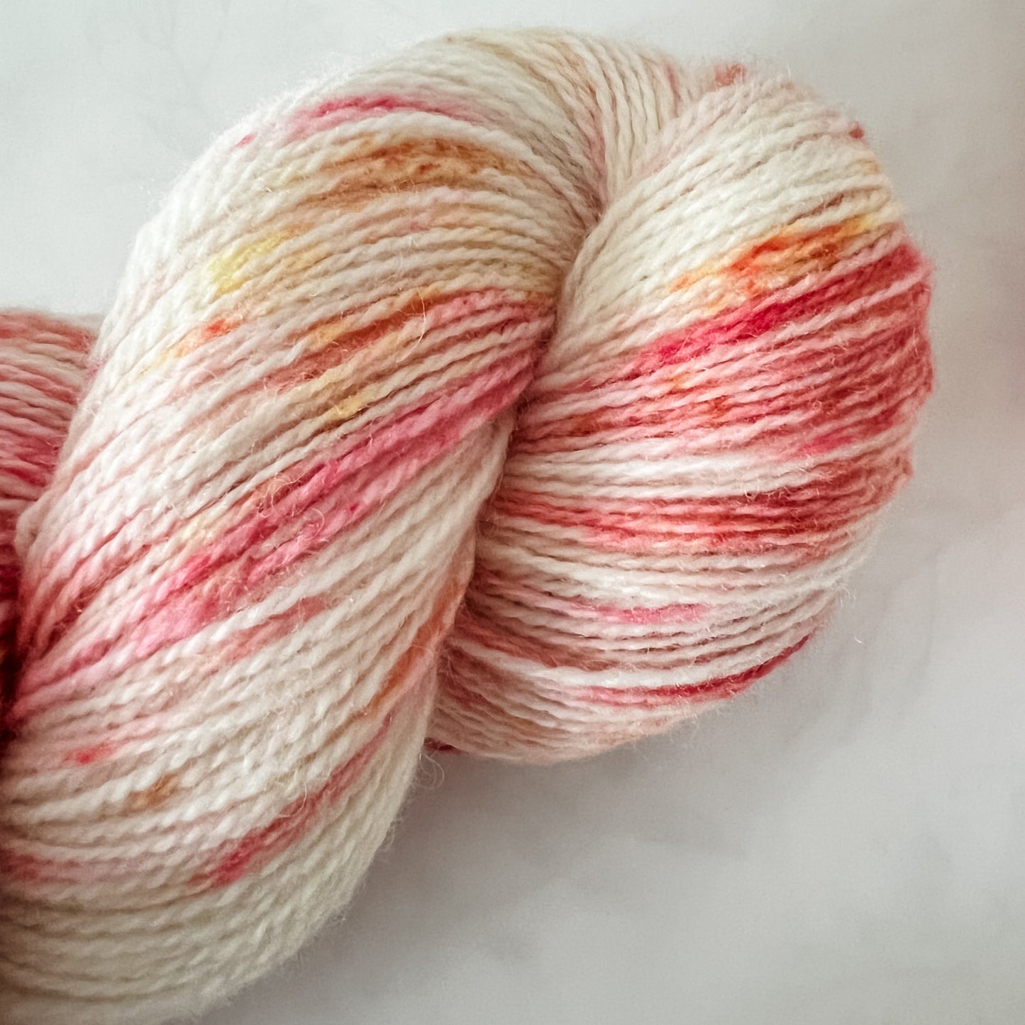 Peach Melba - Trollfjord sock - Hand Dyed Yarn - Variegated Yarn