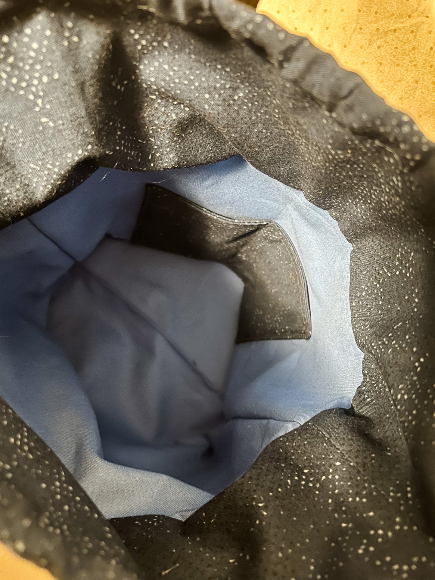 Canvas Drawstring Project Bag - Black - Echinacea flowers (Solhatt)