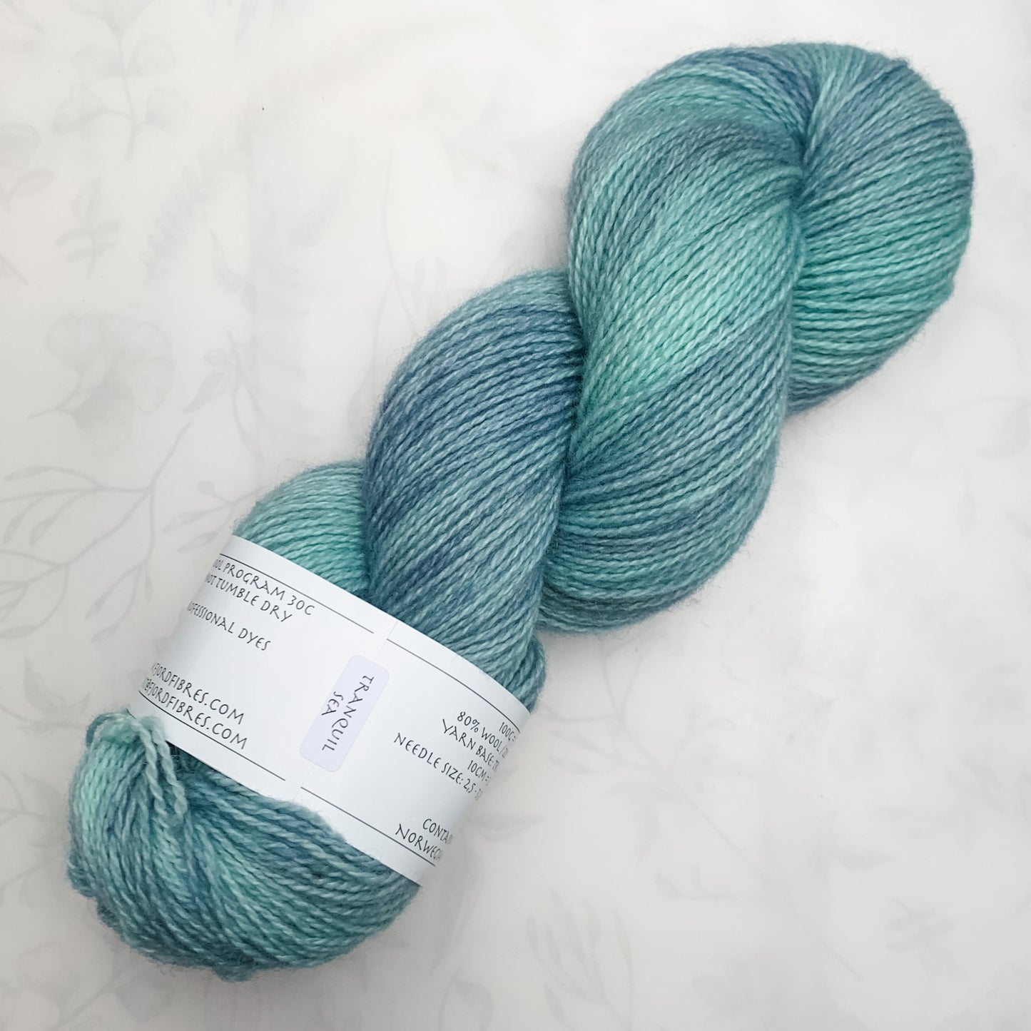 Tranquil Sea - Trollfjord sock - Variagated Yarn - Hand dyed yarn