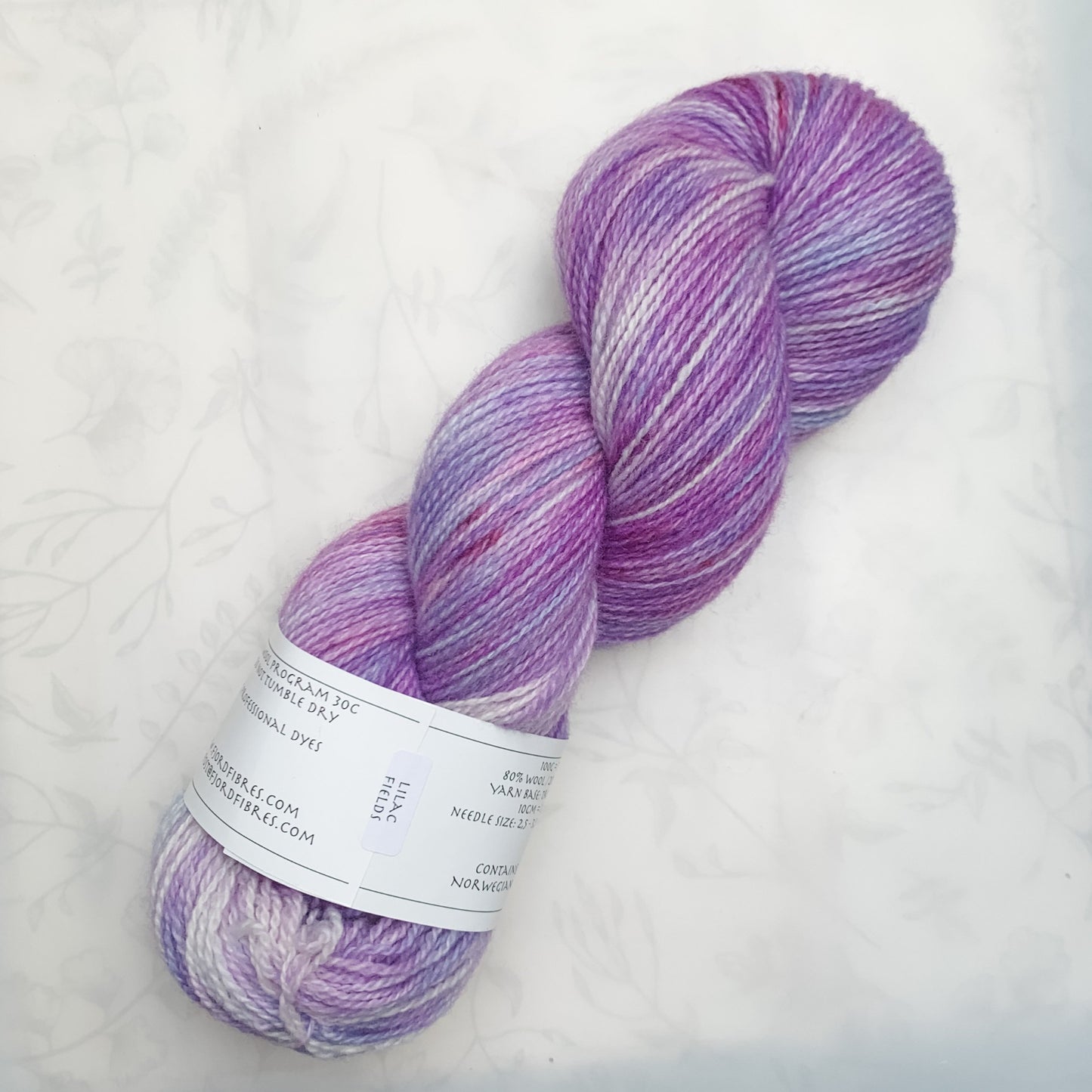 Lilac fields - Trollfjord sock - Variegated Yarn - Hand dyed yarn