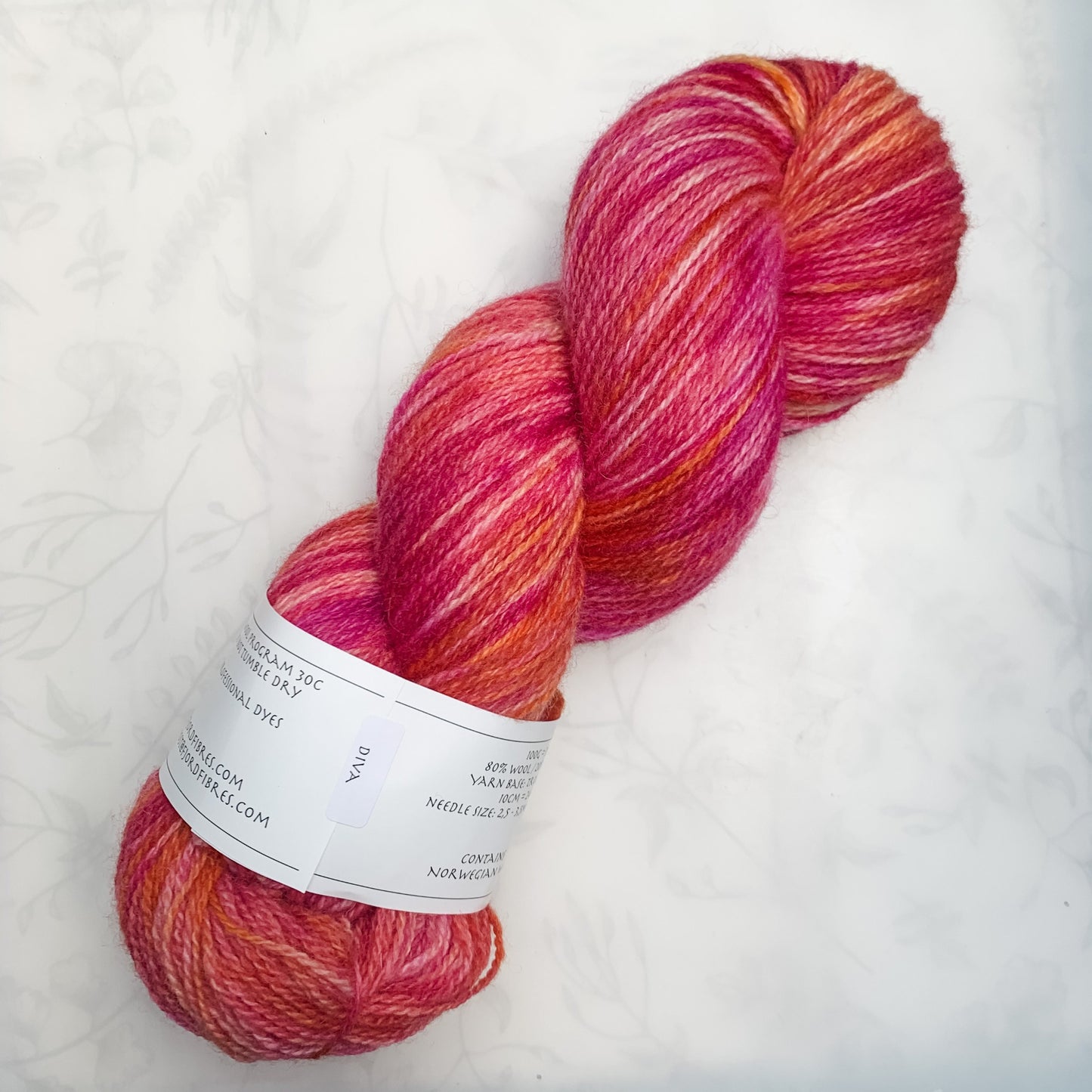 Diva - Trollfjord sock - Variegated Yarn - Hand dyed yarn