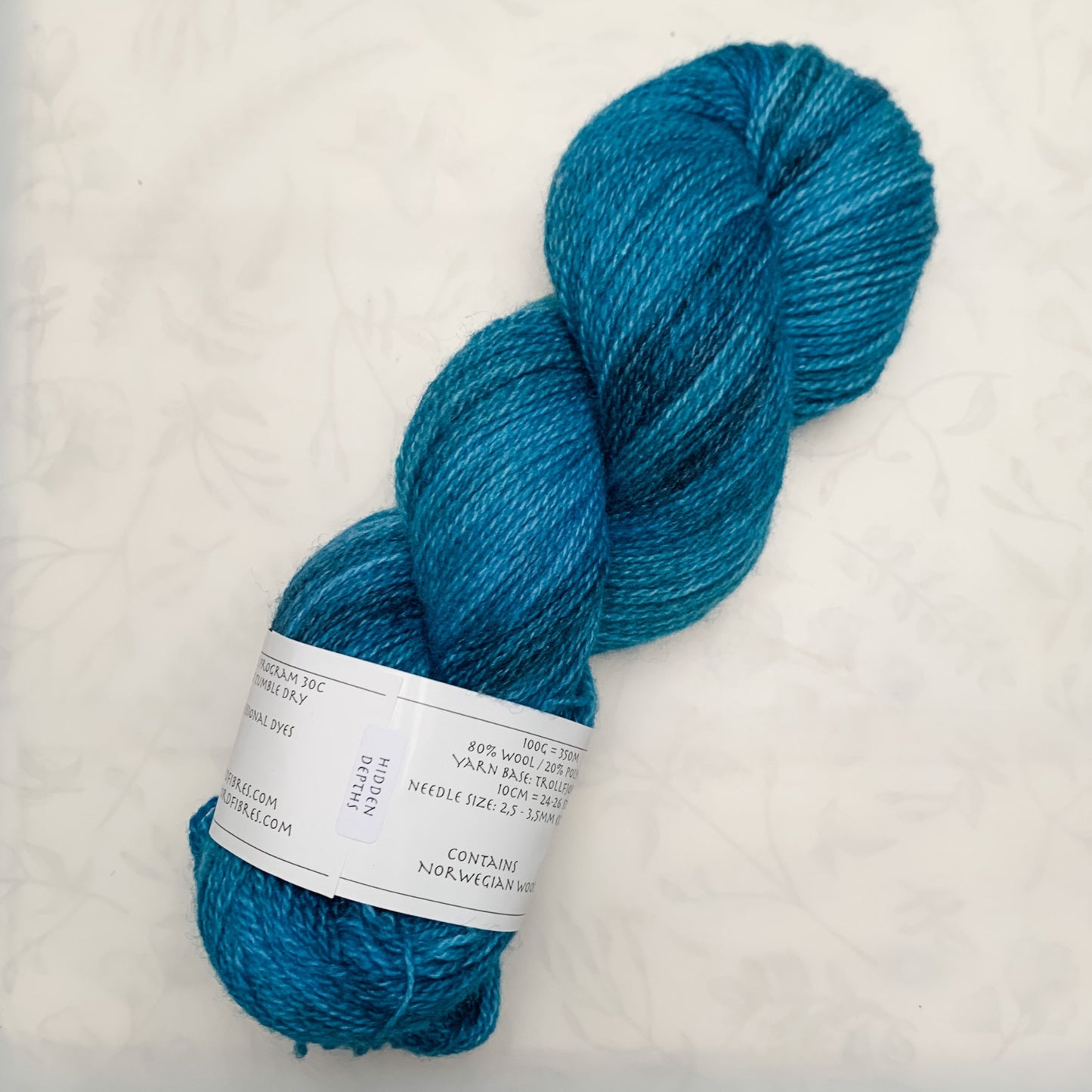Hidden depths - Trollfjord sock - Variegated Yarn - Hand dyed yarn
