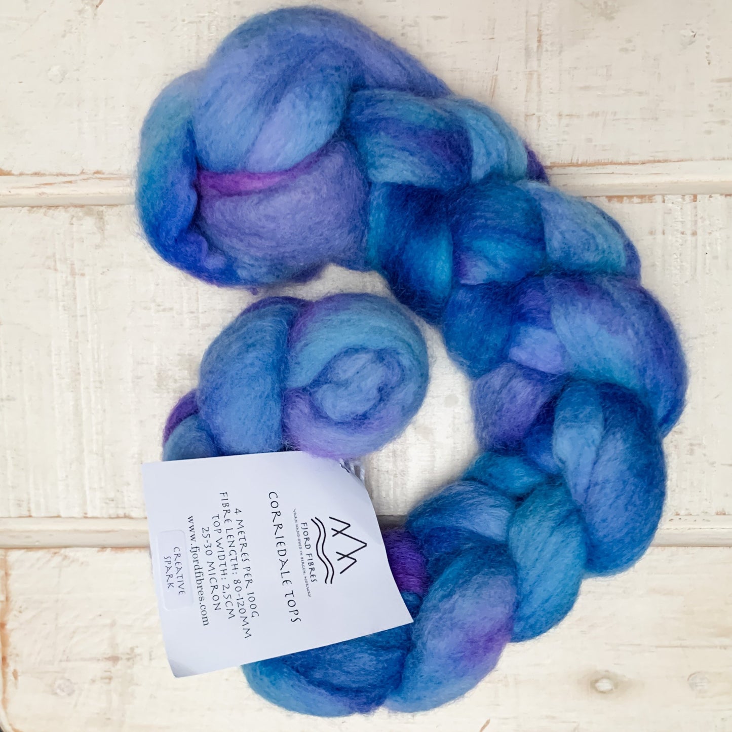Fibre - Corriedale Tops - Creative Spark 100g