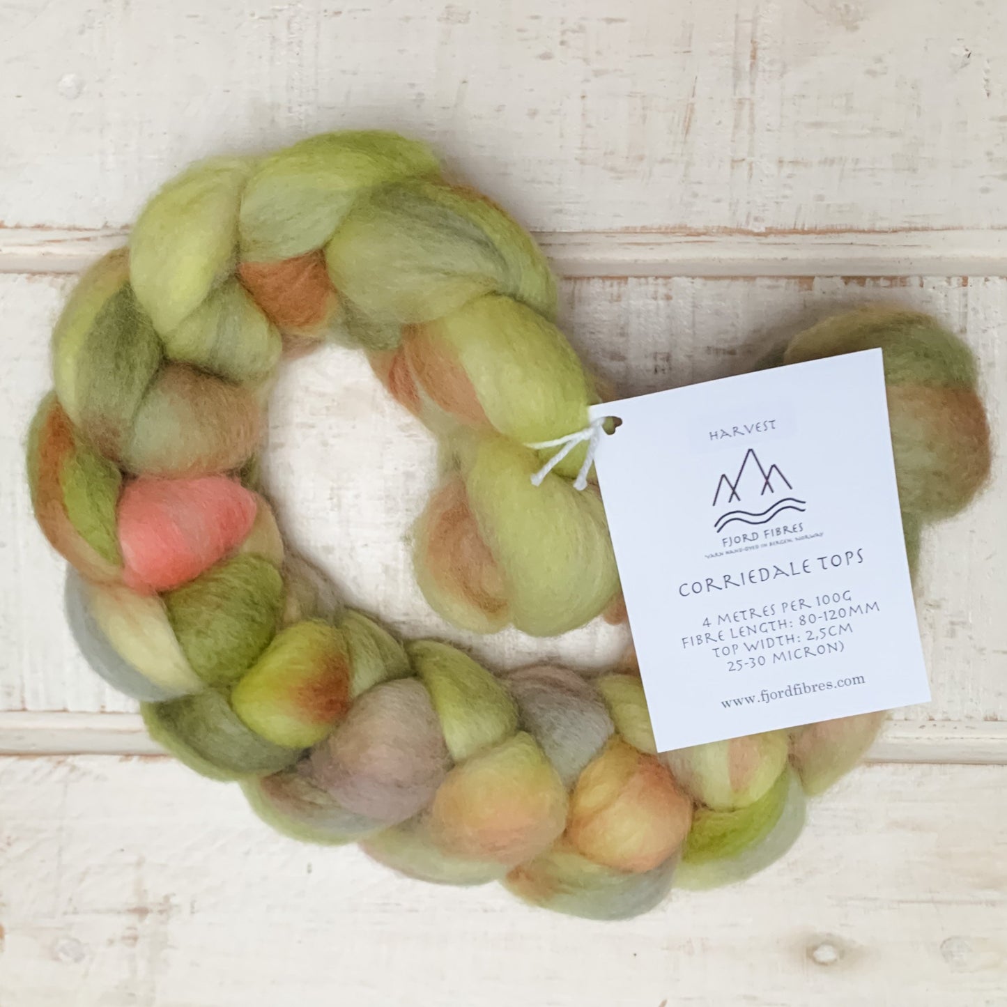 Fibre - Corriedale Tops - Harvest 100g