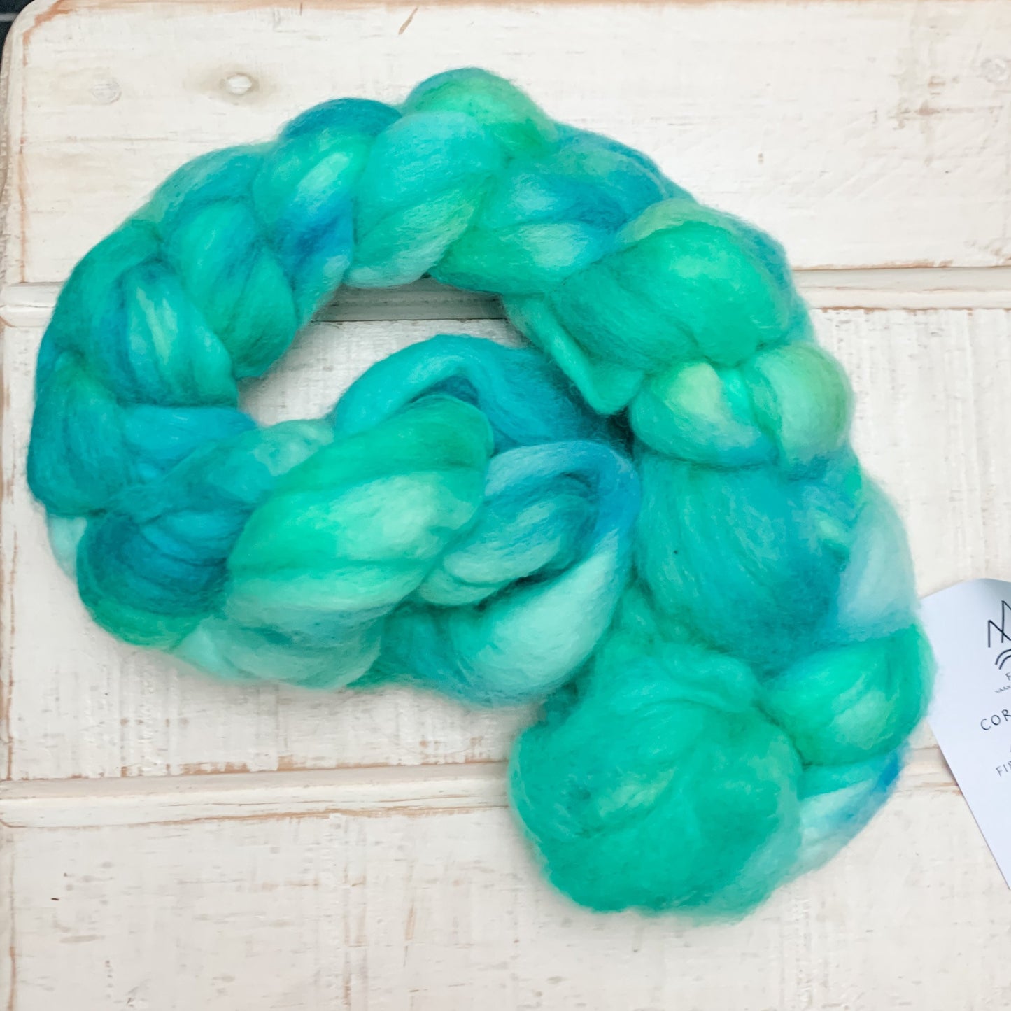 Fibre - Corriedale Tops - Spearmint 100g