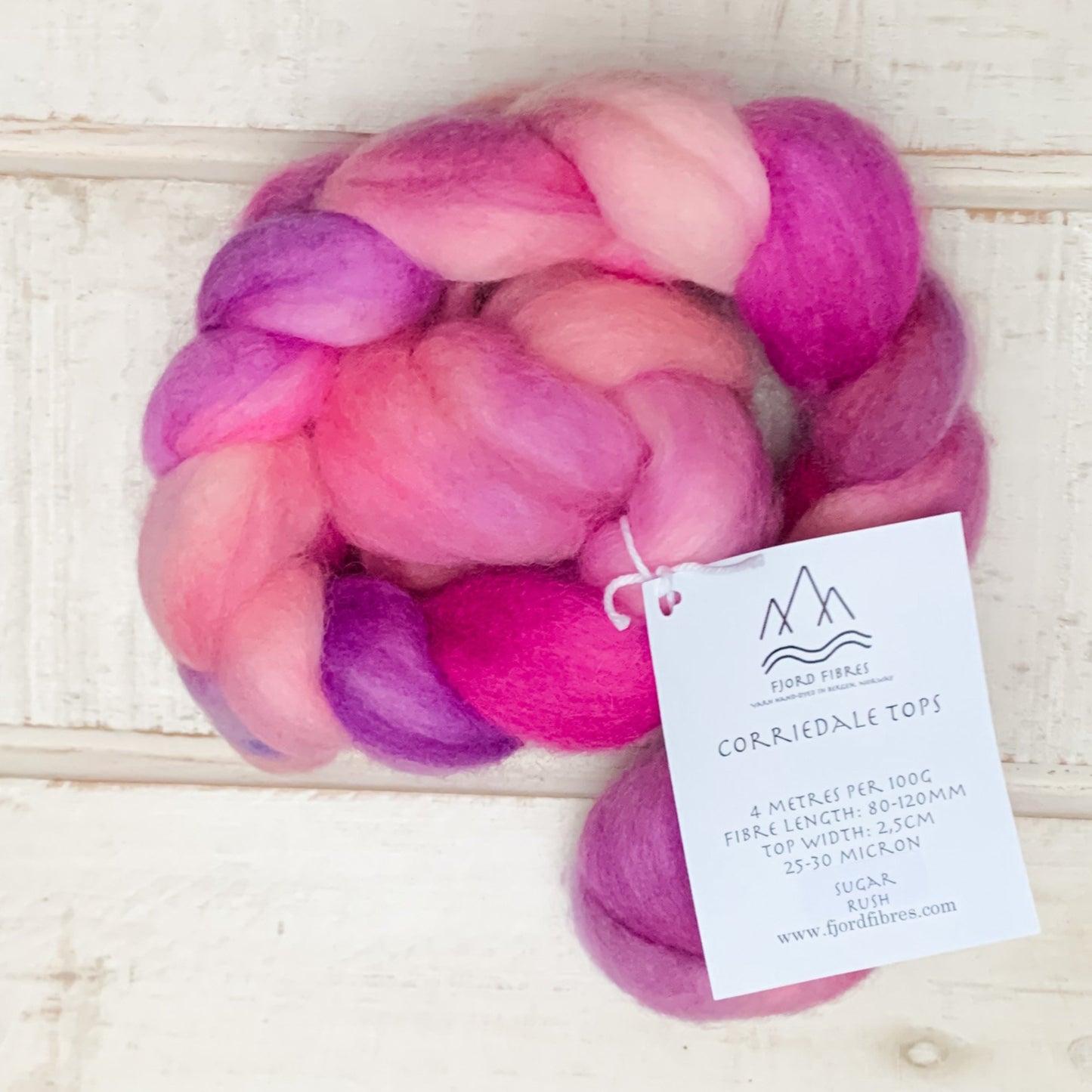 Fibre - Corriedale Tops - Sugar Rush 100g