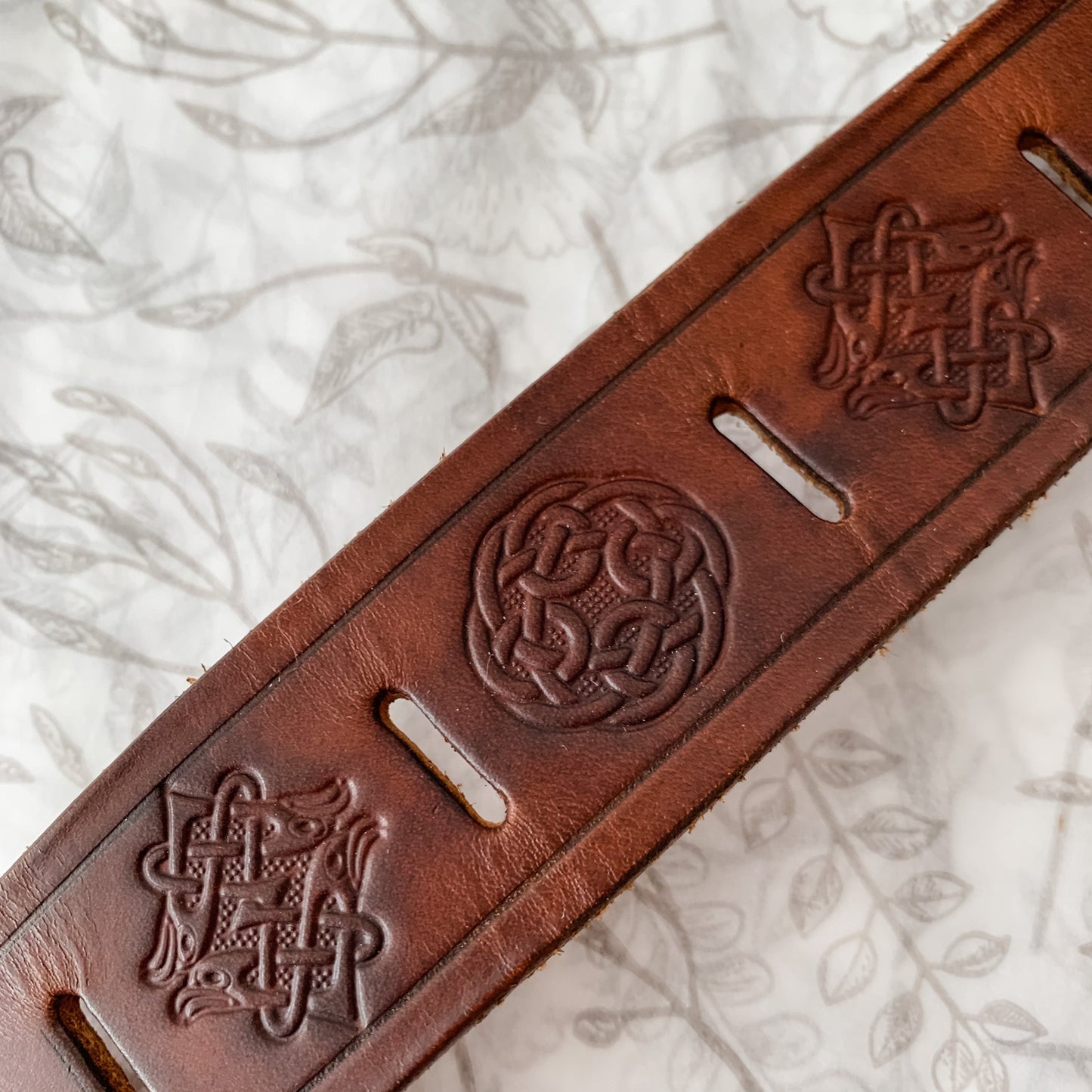 Shawl Cuff - Leather - Circle/Dragon