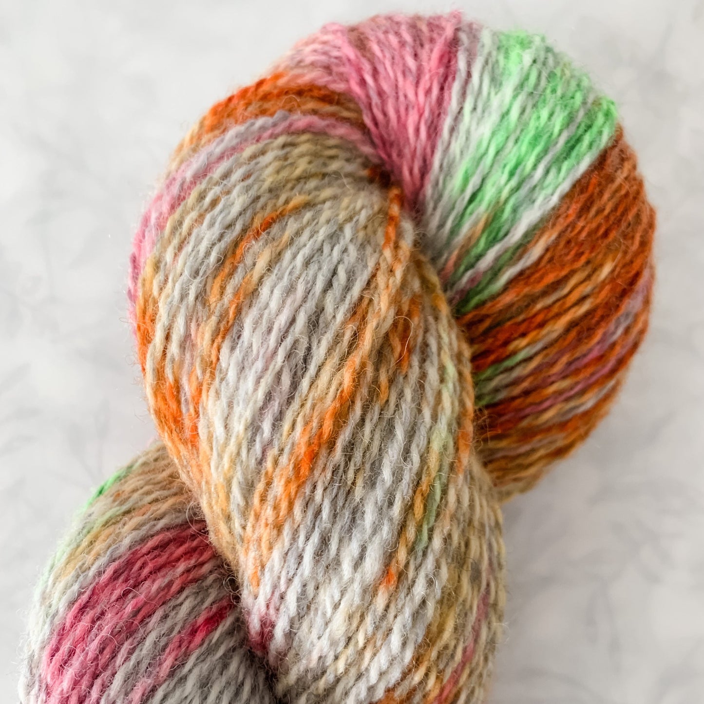 Flower Fields - Trollfjord sock - Variegated Marled Yarn - Hand dyed yarn