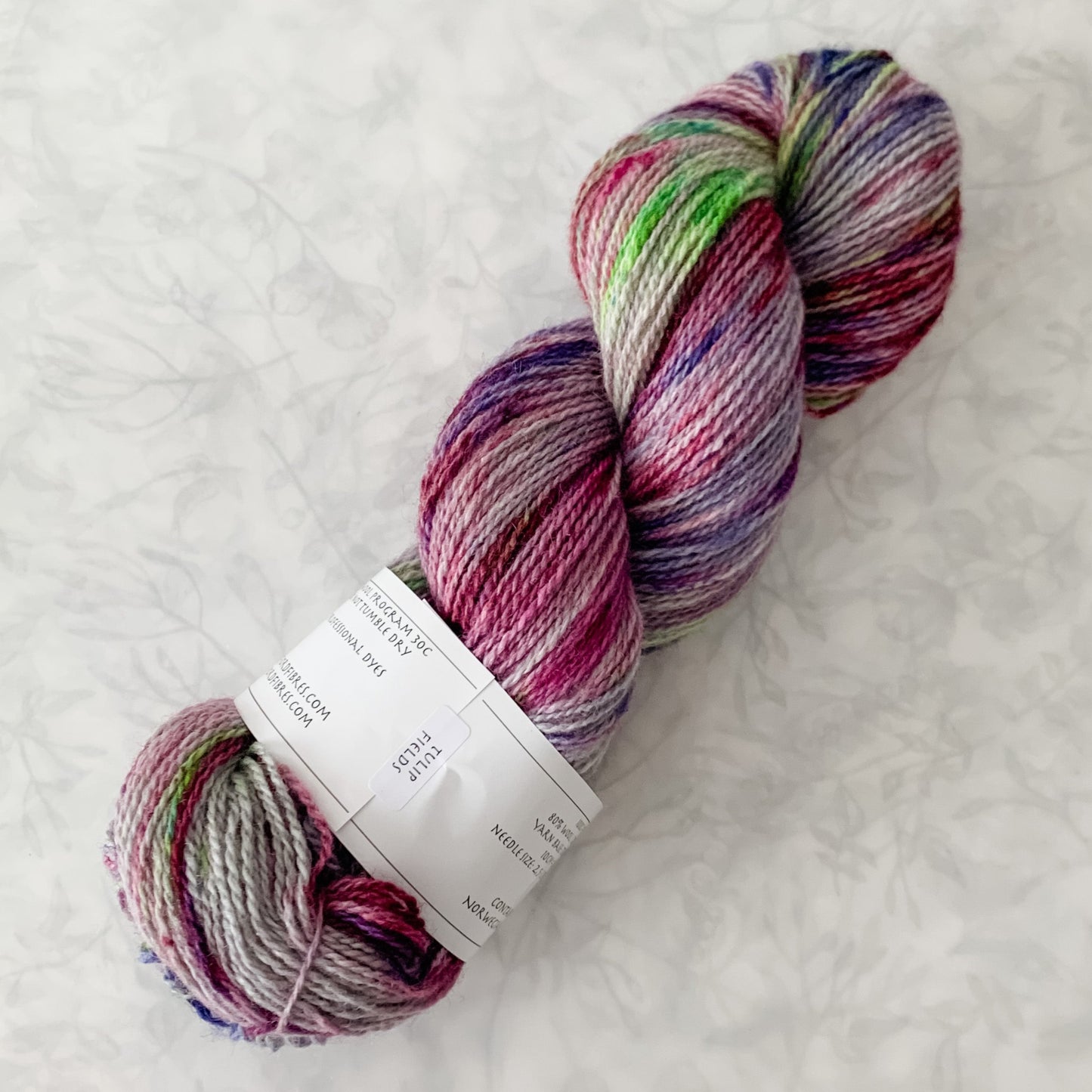 Tulip Fields - Trollfjord sock - Hand Dyed Yarn - Variegated Yarn