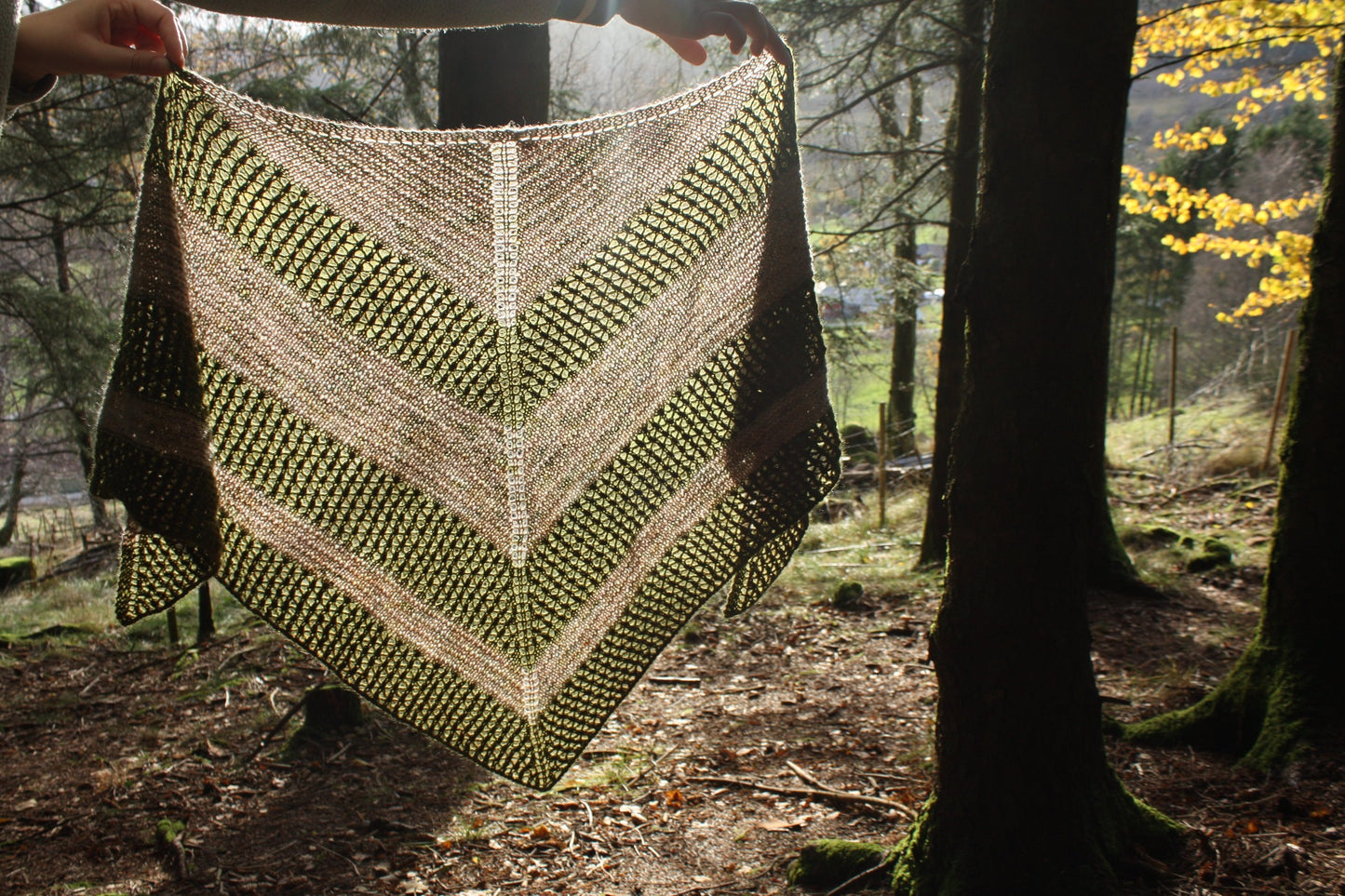 Trekrona Pattern Only -  Digital Pattern in English/Norwegian - Shawl  - Norwegian design