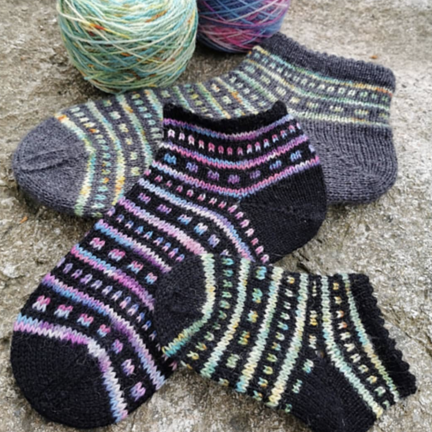 All that Jazz Socks Pattern Only - Digital Pattern in English/Norwegian - Norwegian design