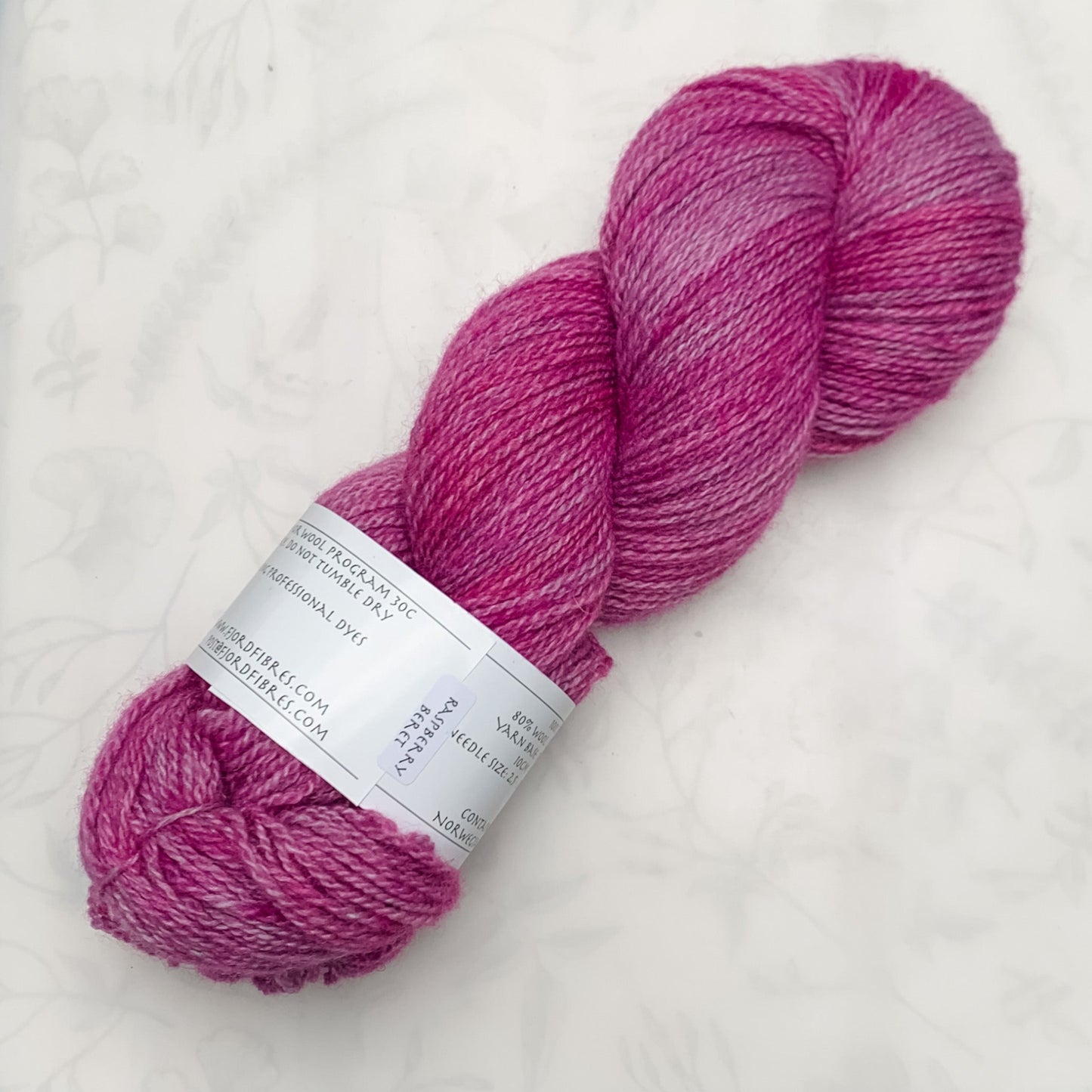 Raspberry Beret - Trollfjord sock - Hand Dyed Yarn - Variegated Yarn