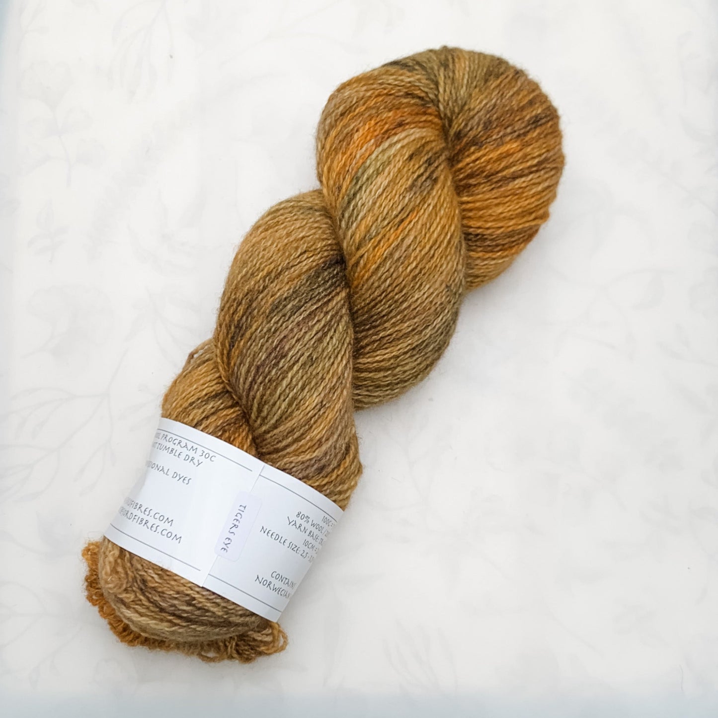 Tigers eye - Trollfjord sock - Hand Dyed Yarn - Variegated Yarn
