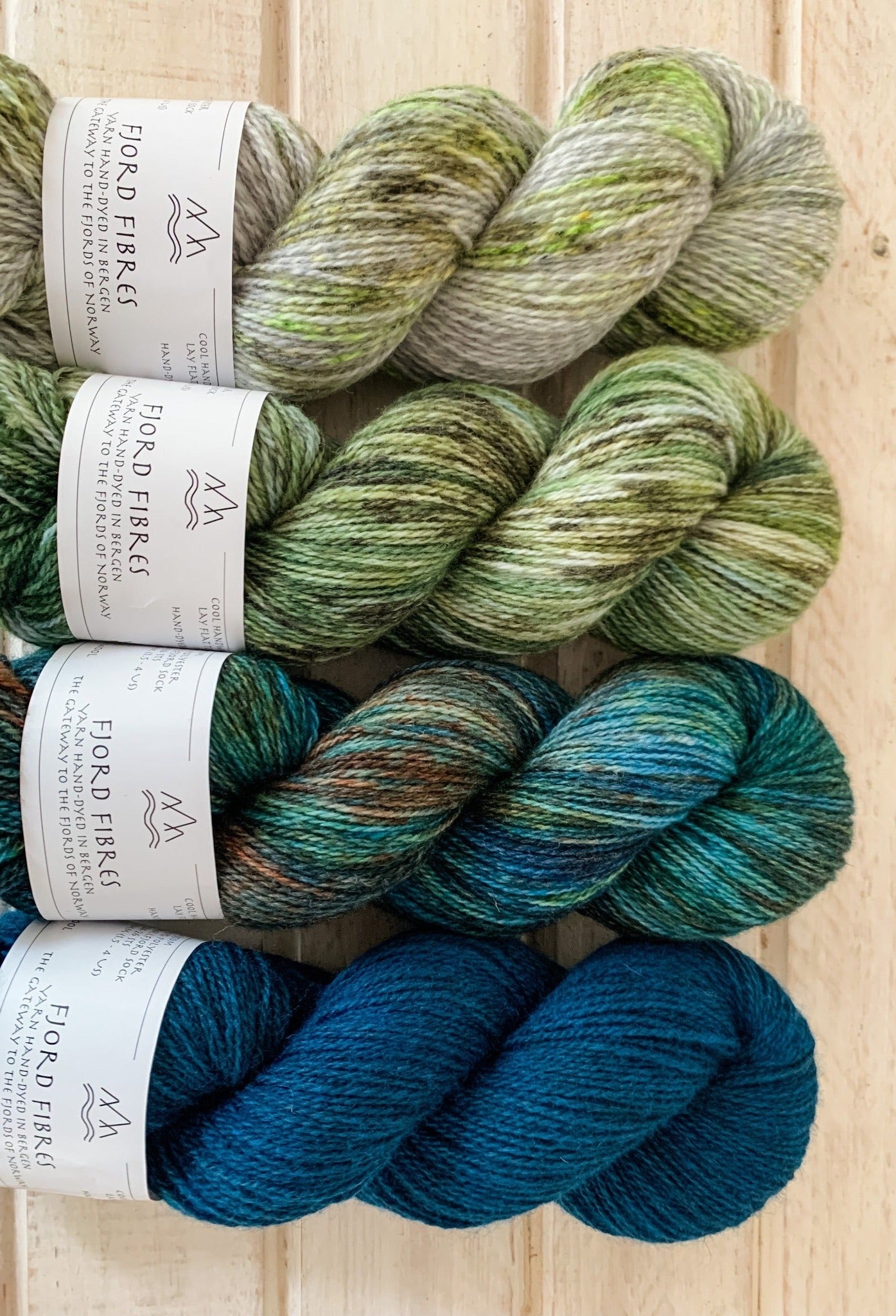 Rainforest Fade set Set - Trollfjord Sock - Variegated Yarn - Hand dyed yarn