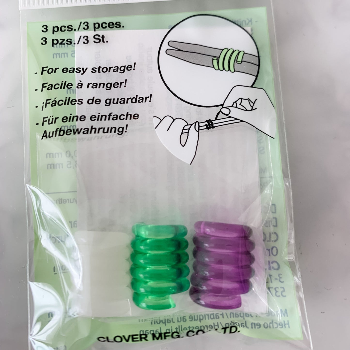 Coil Knitting Needle Holders - Large - Clover