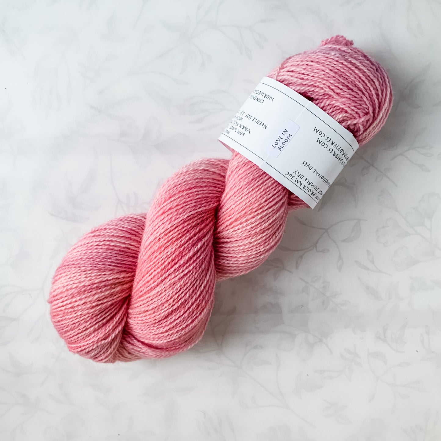 Love in Bloom- Trollfjord sock - Hand Dyed Yarn - Tonal Yarn