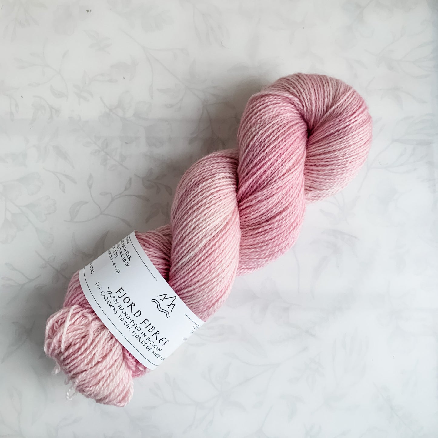 Vintage Petals - Trollfjord sock - Hand Dyed Yarn - Tonal Yarn