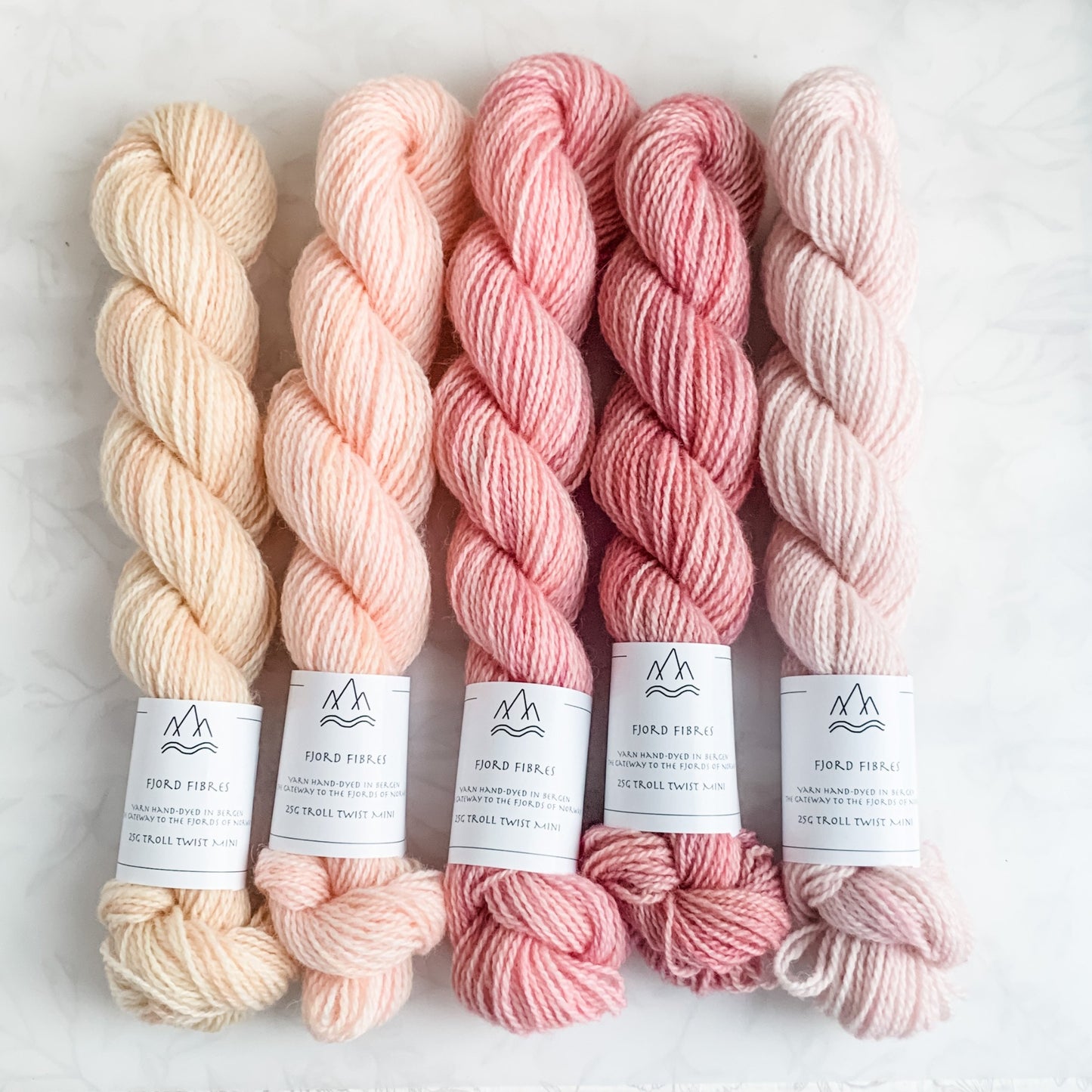 Rose Garden Mini Skein Set - Trollfjord Sock - Hand Dyed Yarn - Variegated Yarn