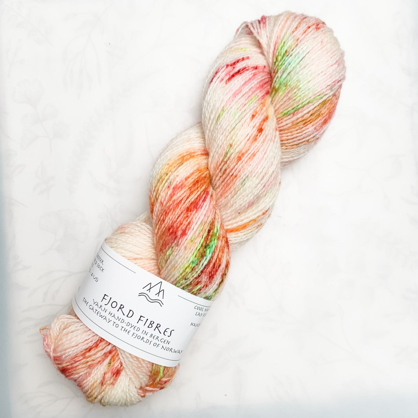 Mango Salsa - Trollfjord sock - Variegated Yarn - Hand dyed yarn