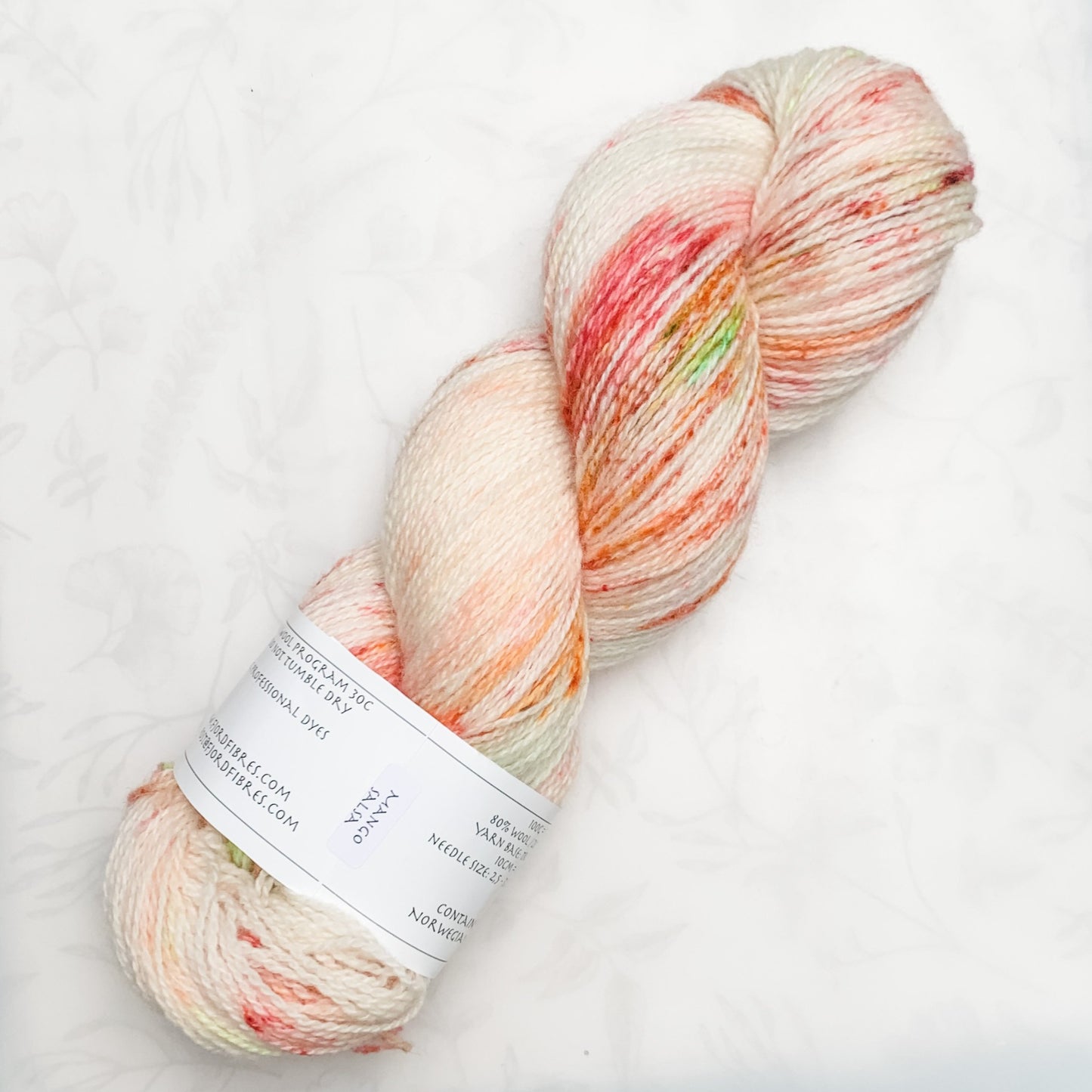 Mango Salsa - Trollfjord sock - Variegated Yarn - Hand dyed yarn