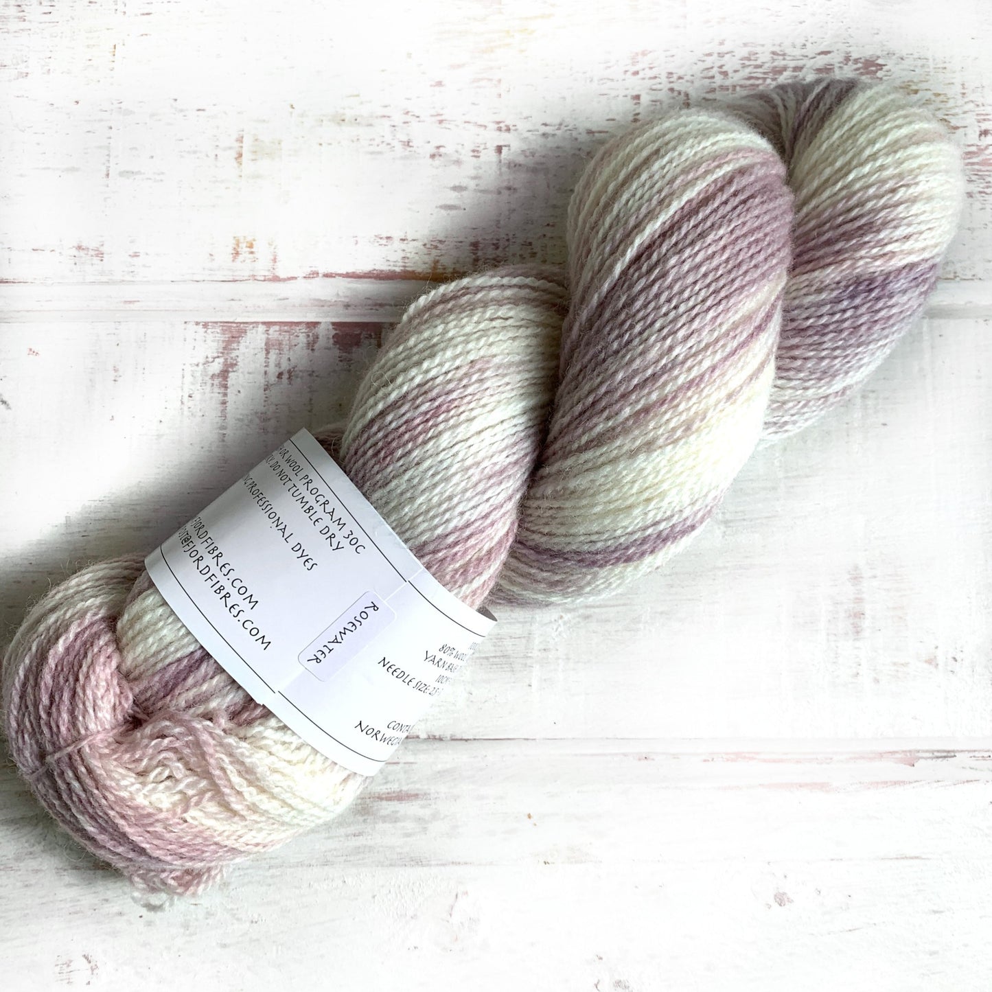 Rosewater - Trollfjord sock - Hand Dyed Yarn - Tonal Yarn