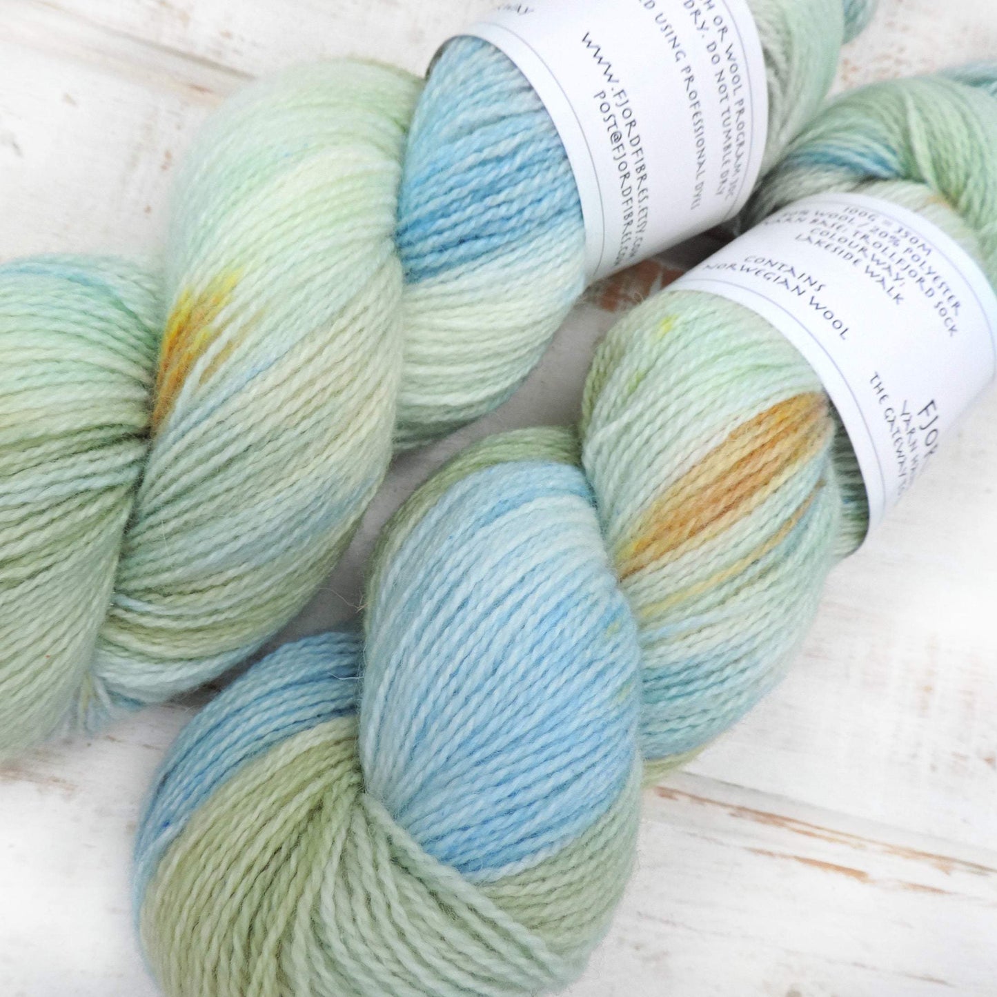 Lakeside Walk - Trollfjord Sock - Hand Dyed Yarn - Variegated Yarn
