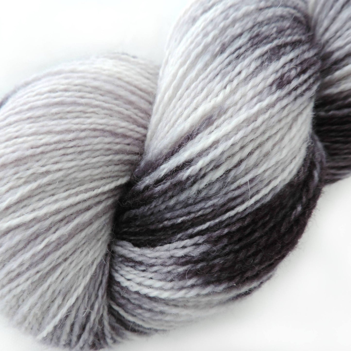 Salt and Pepper - Trollfjord Sock - Hand Dyed Yarn - Variegated Yarn