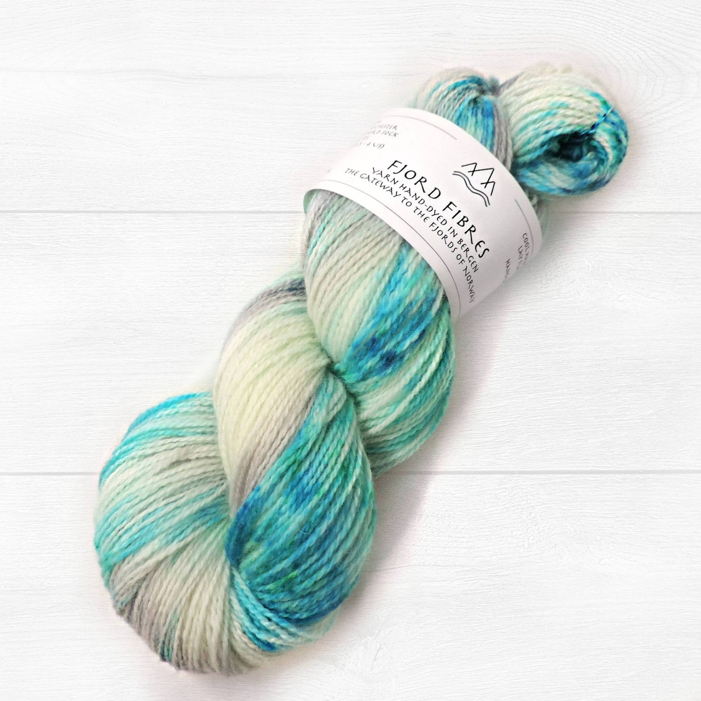 Ice Flow - Trollfjord sock - Hand Dyed Yarn - Speckled Yarn