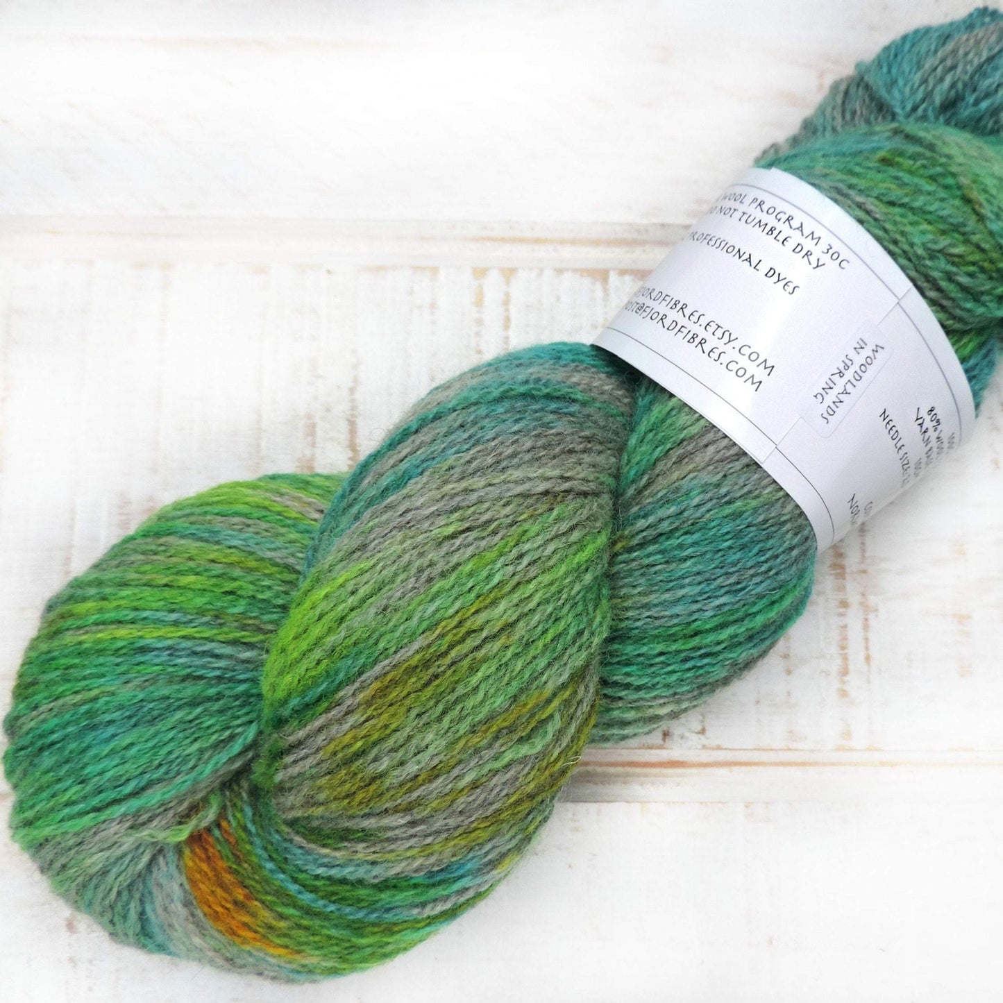 Woodlands in Spring - Trollfjord sock - Hand Dyed Yarn - Variegated Yarn