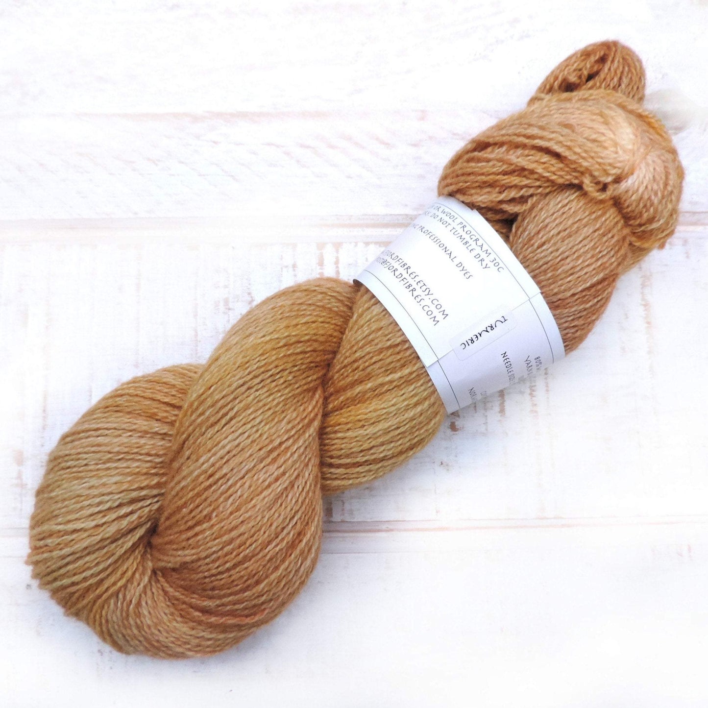 Turmeric - Trollfjord Sock - Hand Dyed Yarn - Tonal Yarn