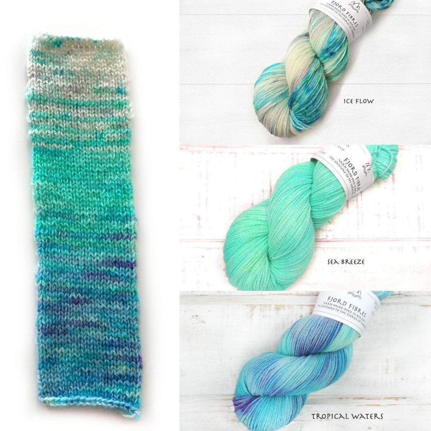 Sea Breeze - Trollfjord Sock - Hand Dyed Yarn - Tonal Yarn