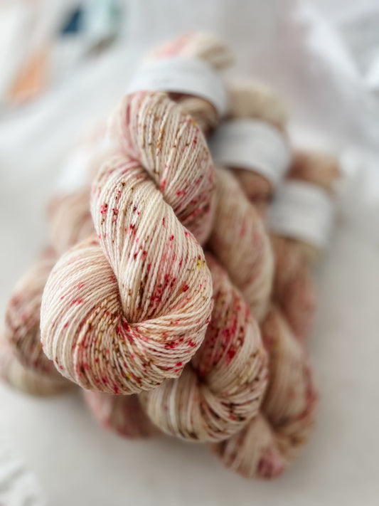 Cherry Bakewell - Trollfjord sock - Variegated Yarn - Hand dyed yarn
