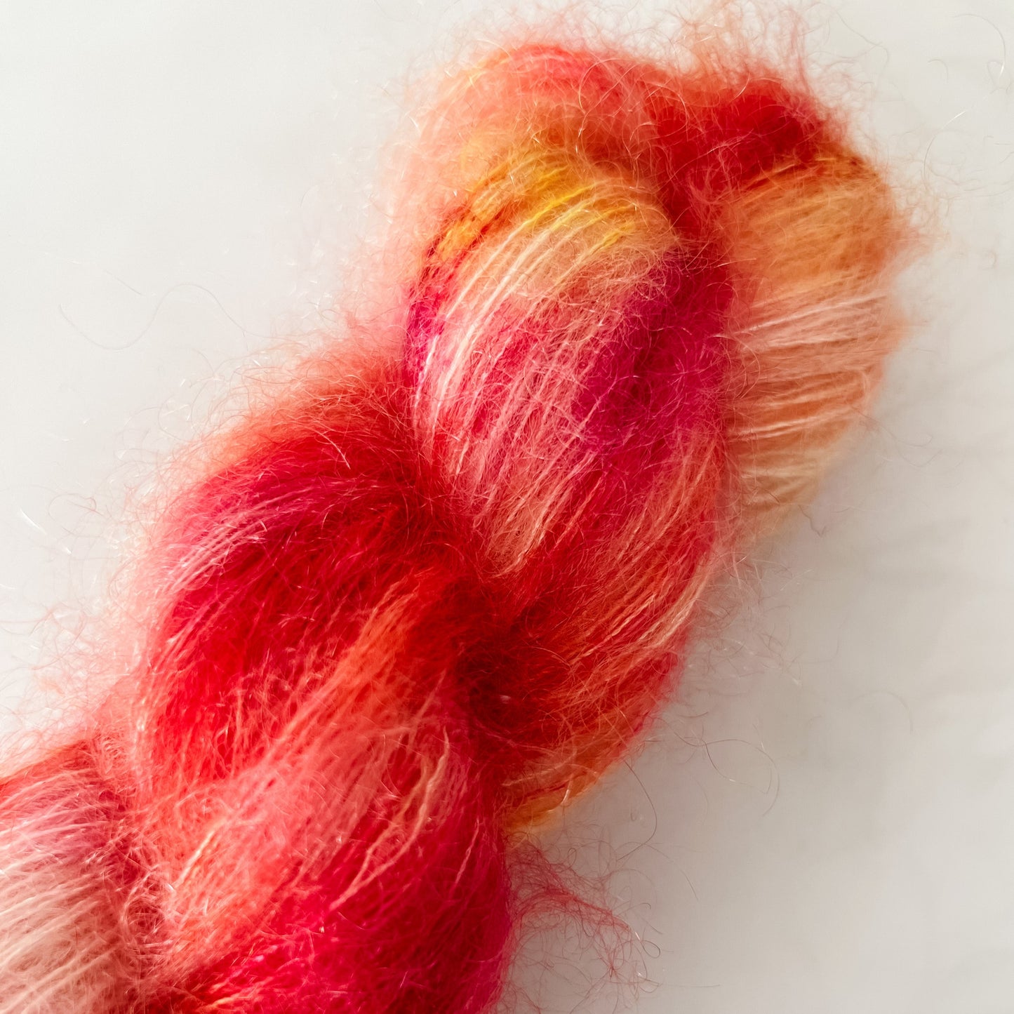 Sugar & Spice - Mohair Mist - Hand Dyed Yarn - Variegated Yarn