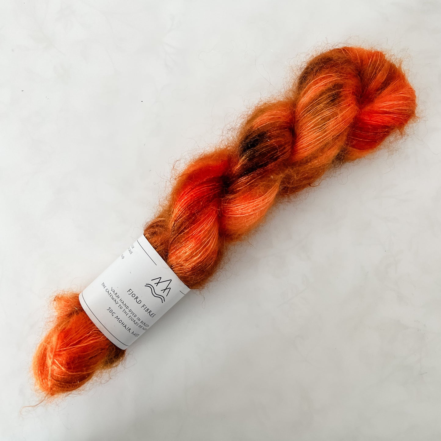 Spicy Pumpkin - Mohair Mist - Hand Dyed Yarn - Variegated Yarn