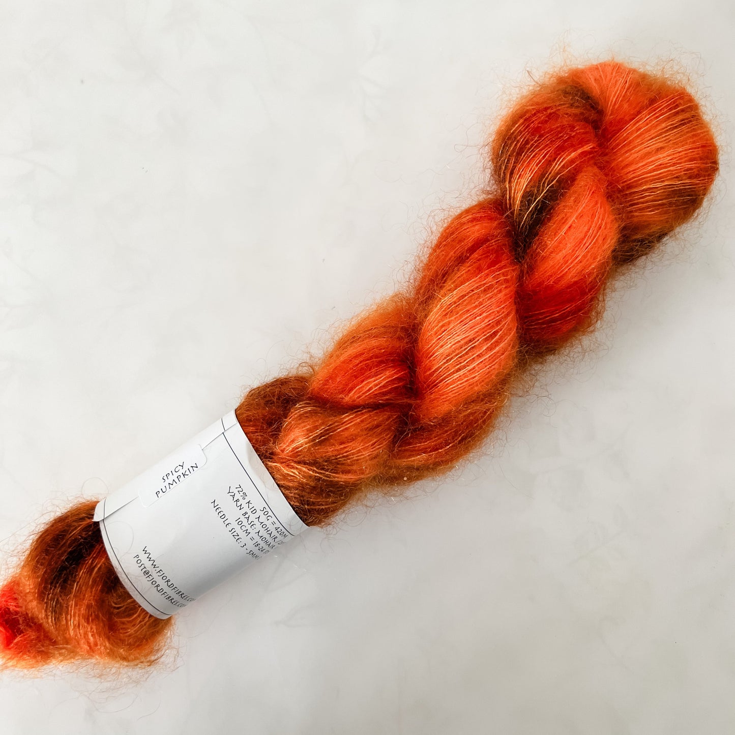 Spicy Pumpkin - Mohair Mist - Hand Dyed Yarn - Variegated Yarn