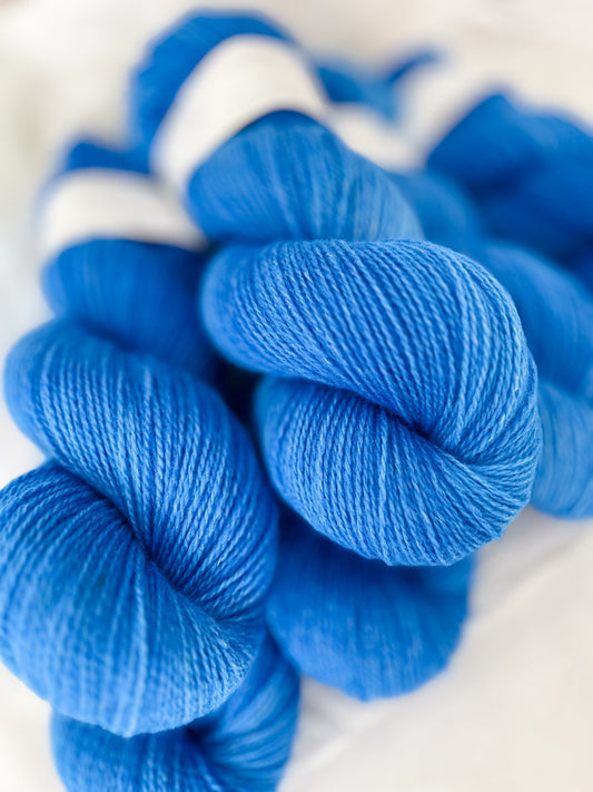 Electric Blue - Trollfjord sock - Hand Dyed Yarn - Variegated Yarn