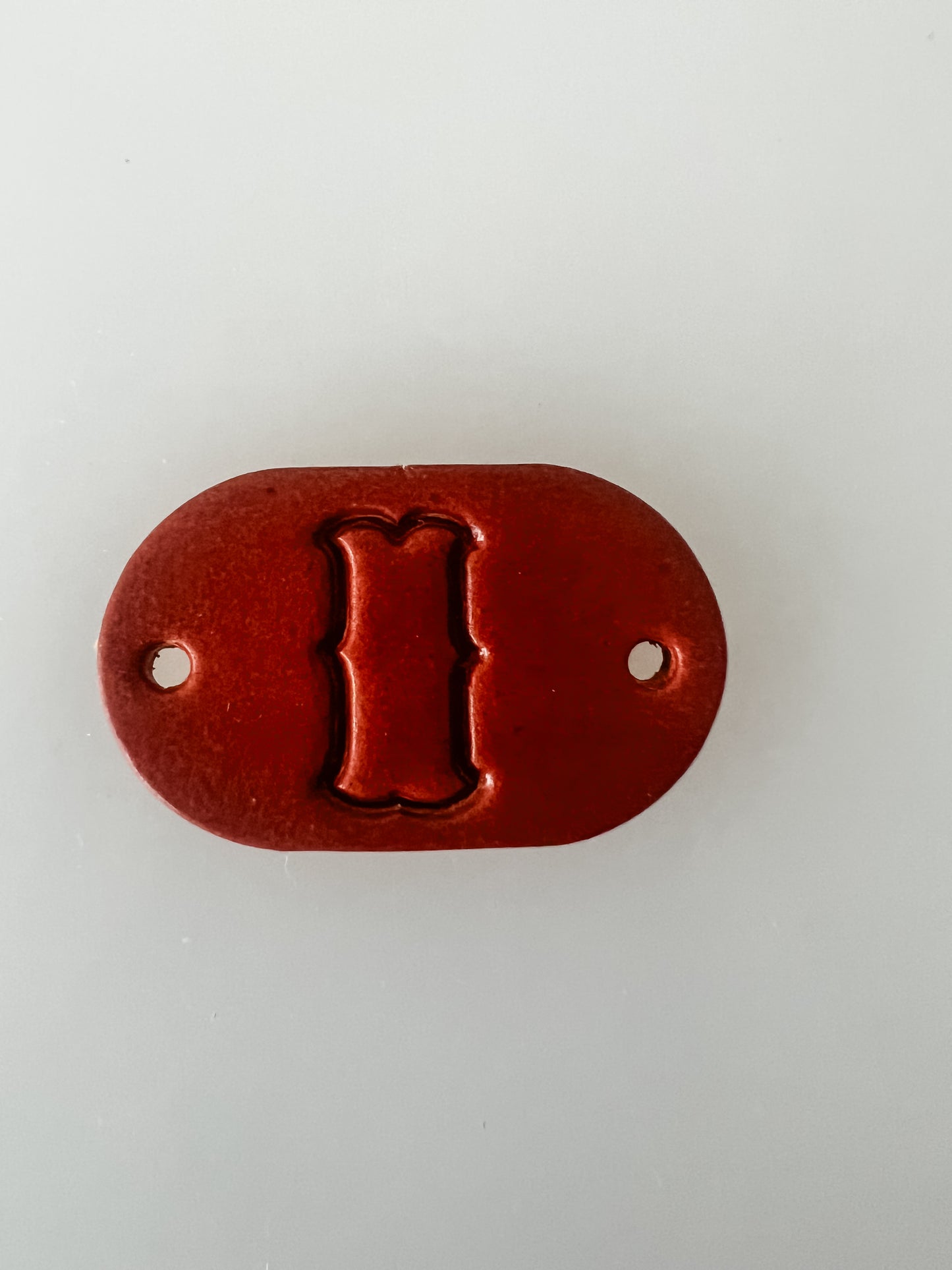 Leather Alphabet Tag - Sew on Leather Tag