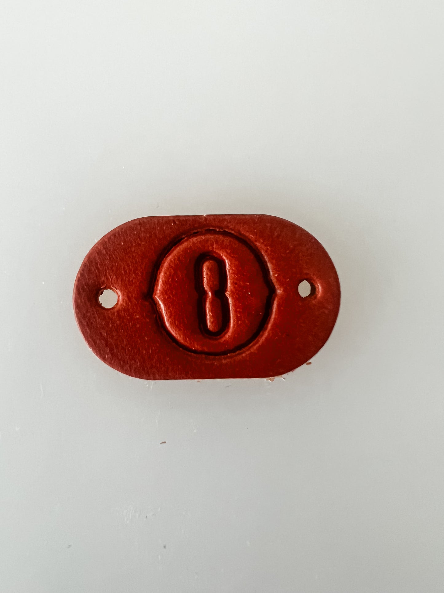 Leather Alphabet Tag - Sew on Leather Tag