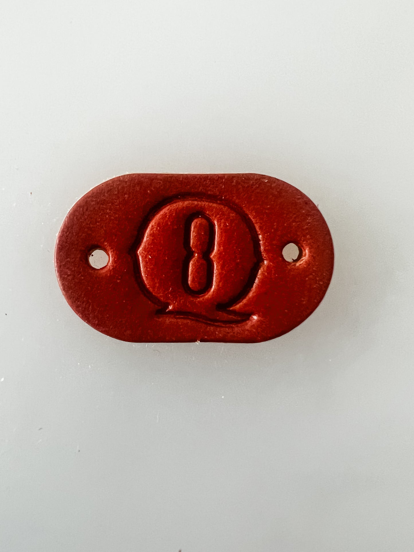 Leather Alphabet Tag - Sew on Leather Tag
