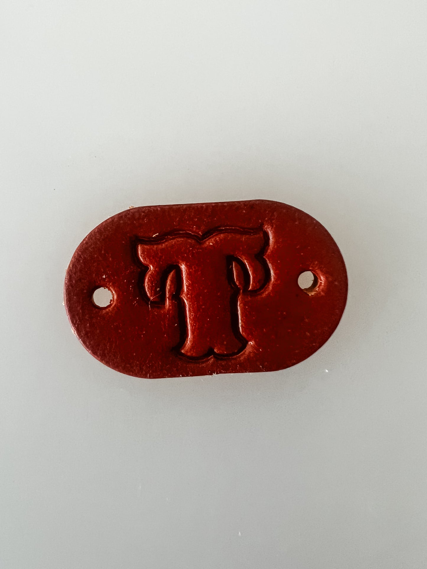 Leather Alphabet Tag - Sew on Leather Tag