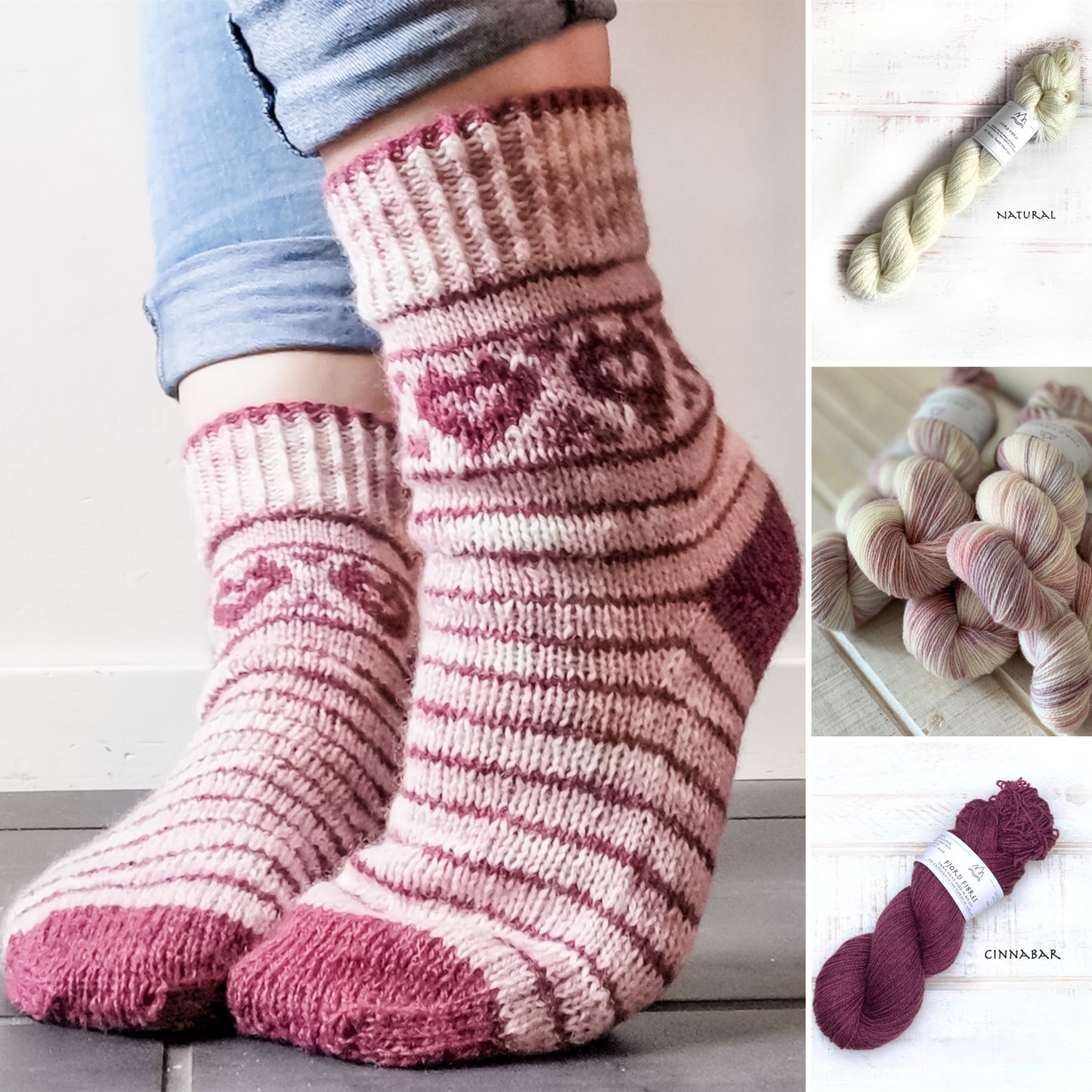 Love your Socks - Yarn Kit  - Yarn and Printed Pattern in English/Norwegian