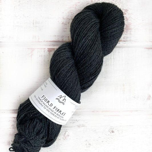 Coal Dust - Trollfjord Sock - Hand Dyed Yarn - Tonal Yarn